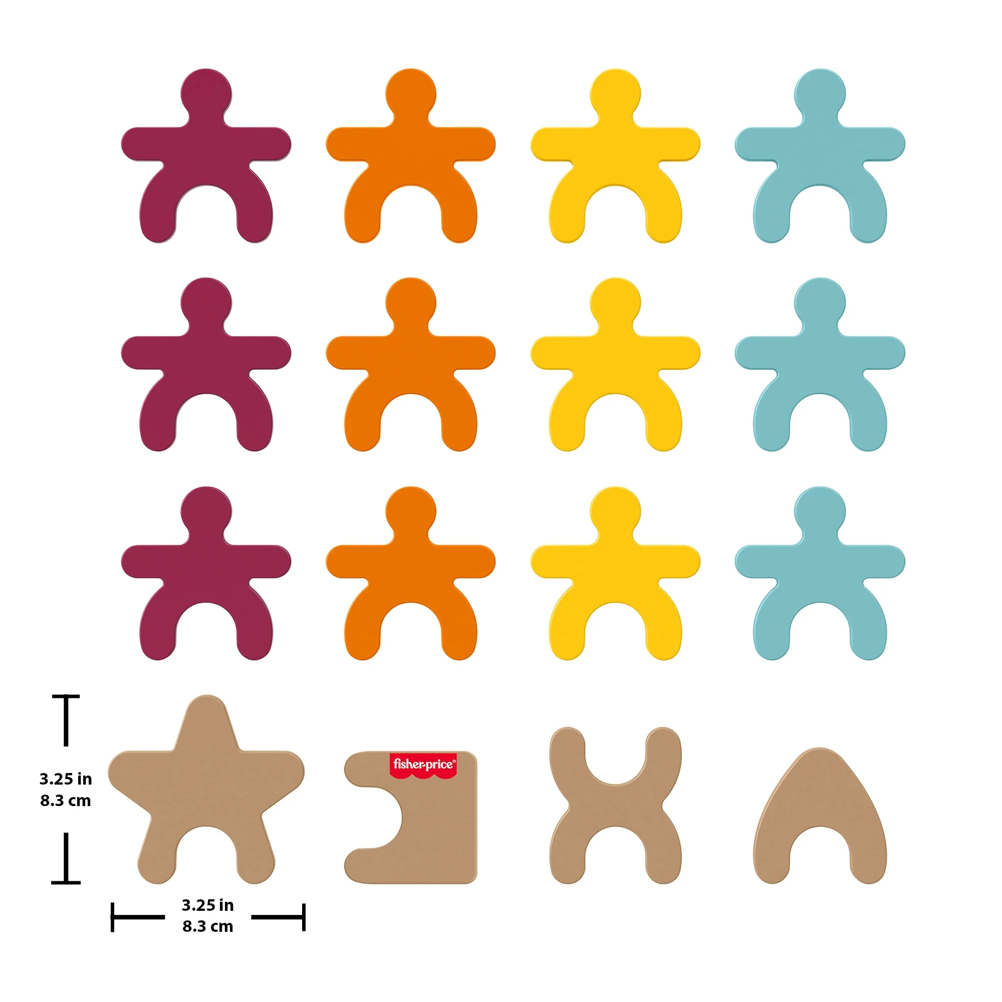 Fisher-Price Montessori Wooden Stacking Shapes Set Of 16 Wood Pieces For Toddlers & Kids - Image 5
