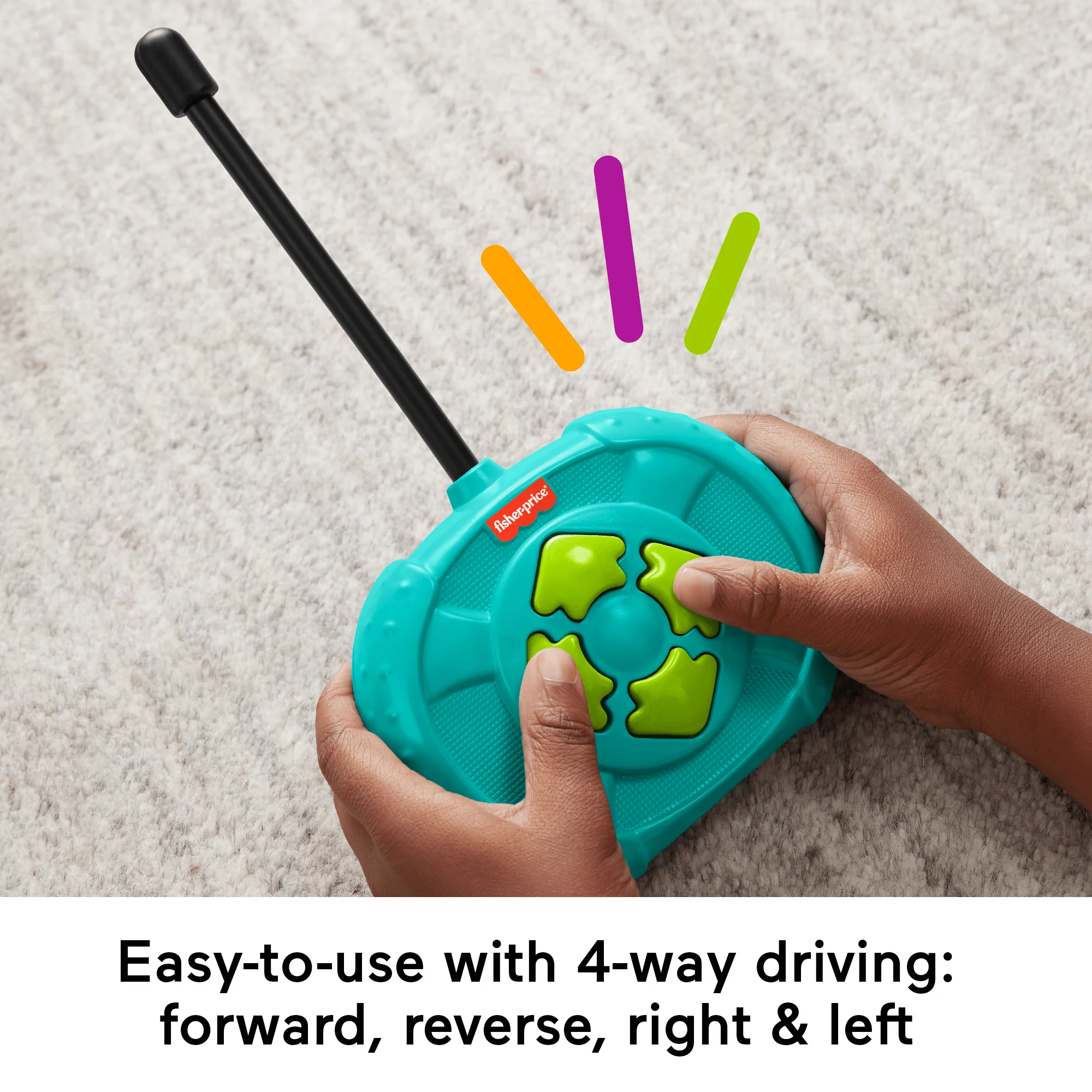 Fisher-Price My Easy RC Preschool Toy Remote Controlled Car For Kids Ages 3+ Years - Image 3