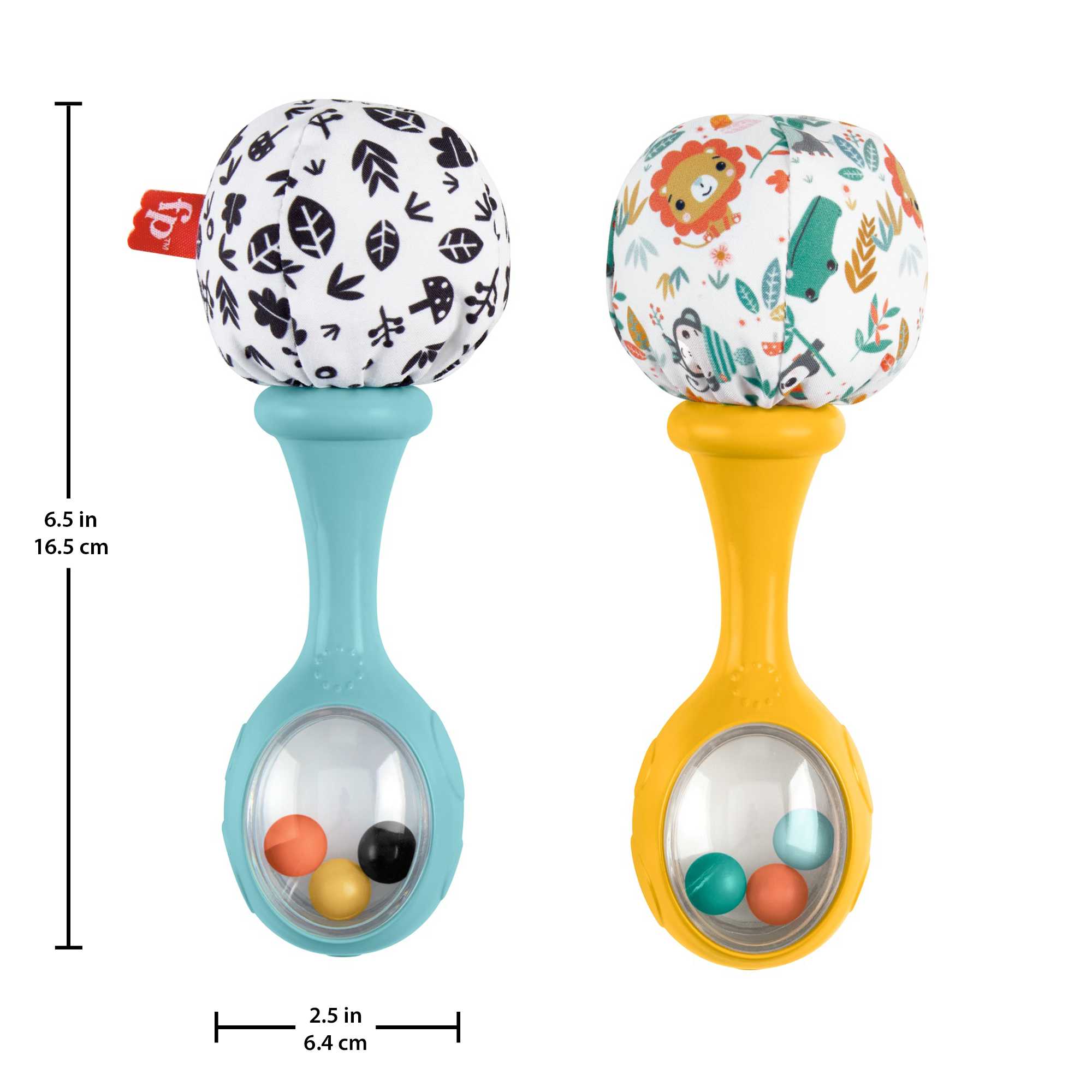 Fisher-Price Baby Rattle ‘n Rock Maracas Toys, Set Of 2 For infants 3+ Months, High Contrast - Image 5