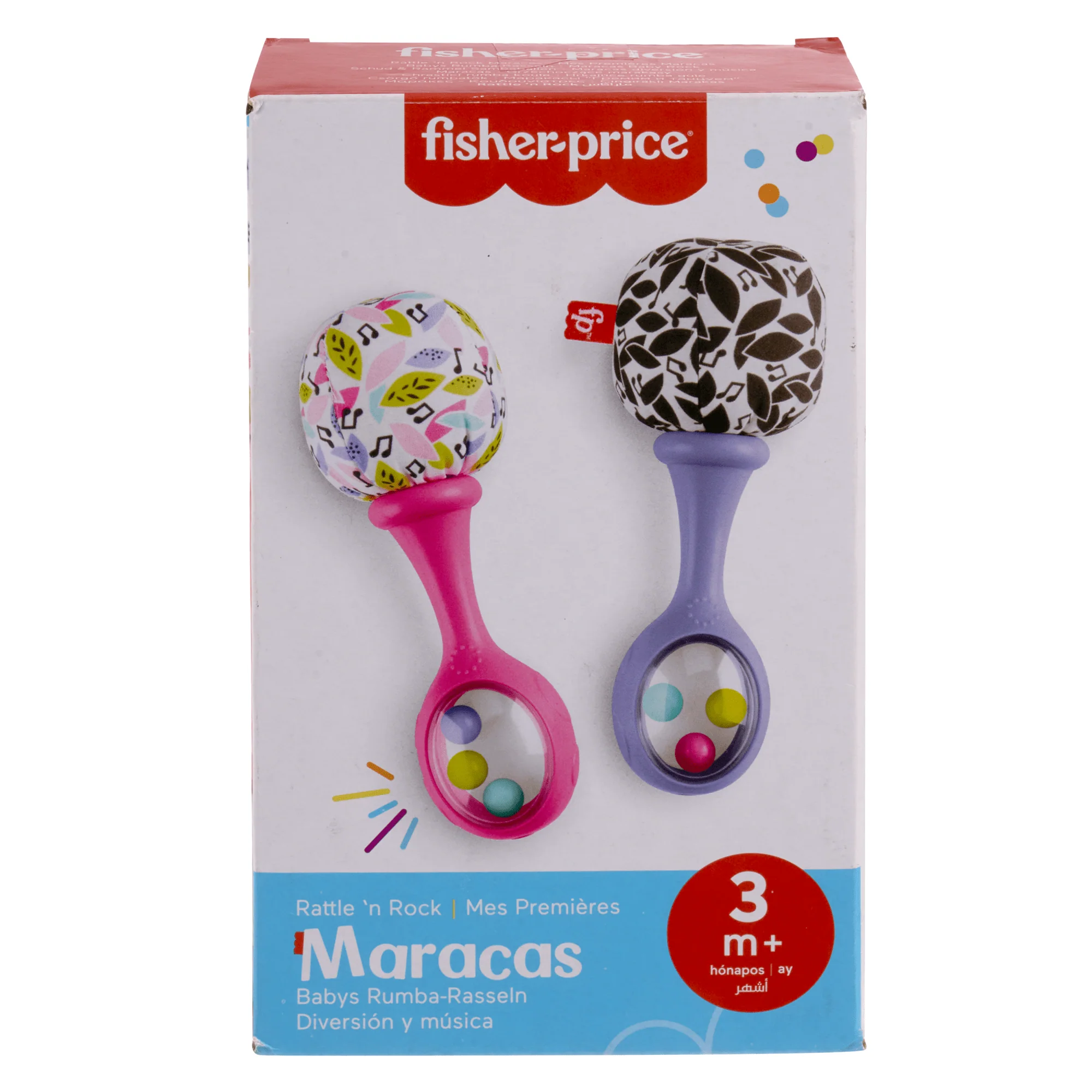 Fisher-Price Rattle ‘n Rock Maracas Set Of 2 Baby Rattles, Newborn Toys, Pink - Image 6