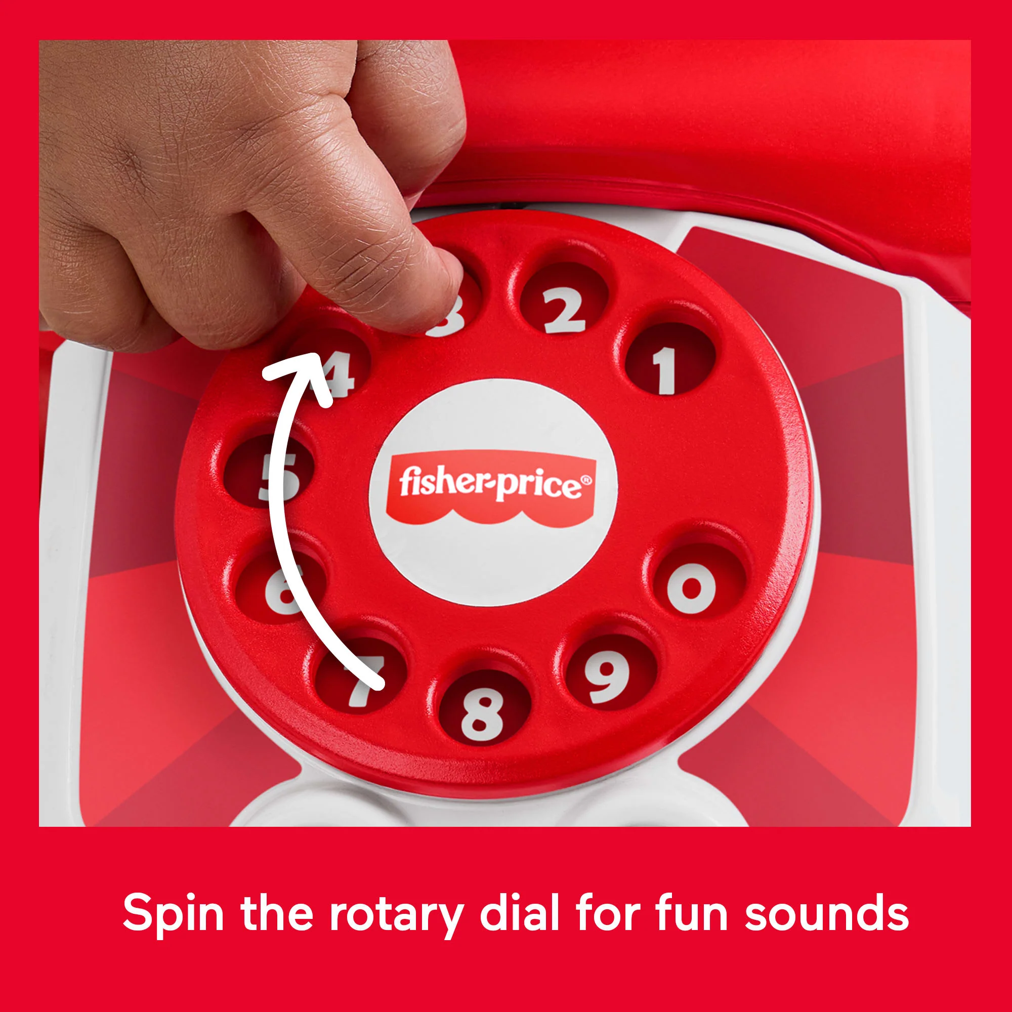 Fisher-Price Red Chatter Telephone Baby & Toddler Pull Toy, Mattel 80th Anniversary Edition - Image 3
