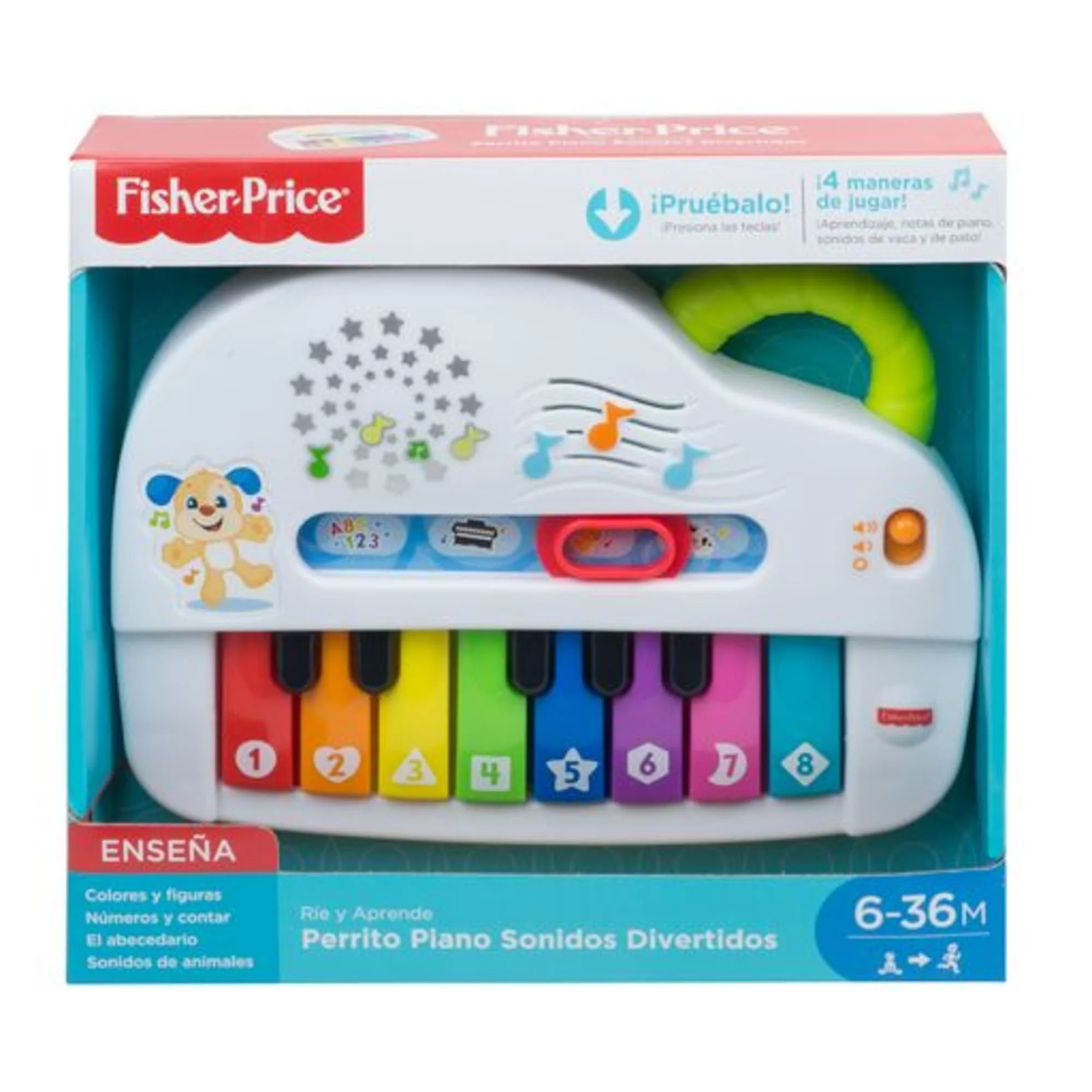 Fisher-Price RĂe y Aprende Juguete para BebĂ©s Perrito Piano Sonidos Divertidos - Image 4