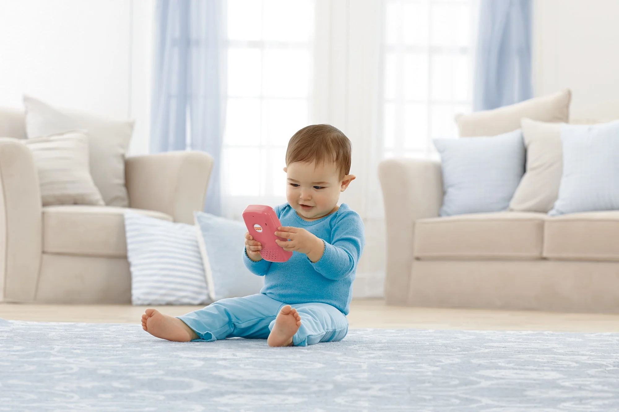 Fisher-Price Ríe y Aprende Juguete para Bebés Smartphone De Aprendizaje Rosa - Image 2