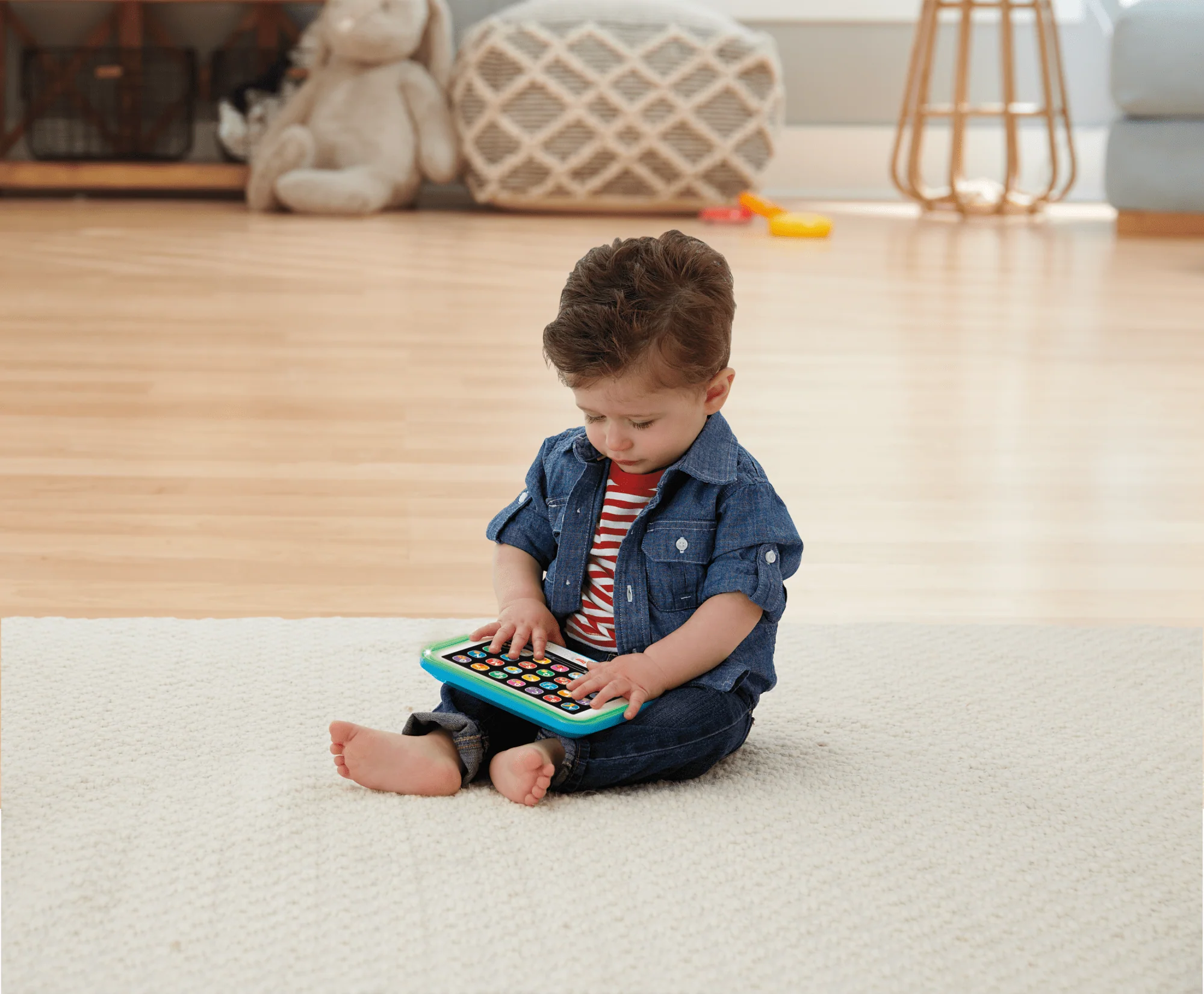 Fisher-Price Ríe y Aprende Juguete para Bebés Tablet De Aprendizaje Crece Conmigo Azul - Image 2
