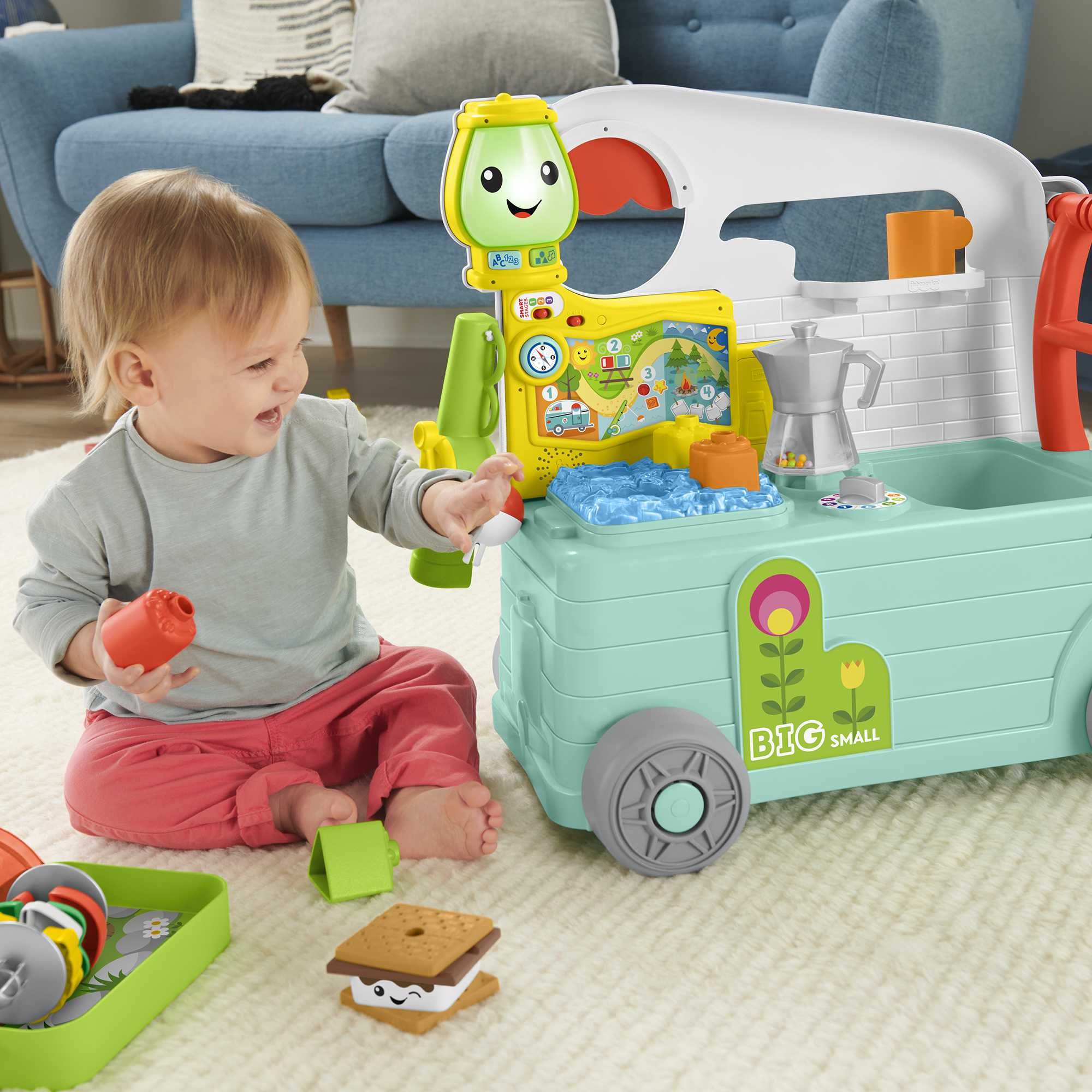 Fisher-Price Rires et Éveil Caravane en Balade 3 en 1, Centre D’Activités Musical Version Anglaise et Française - Image 3