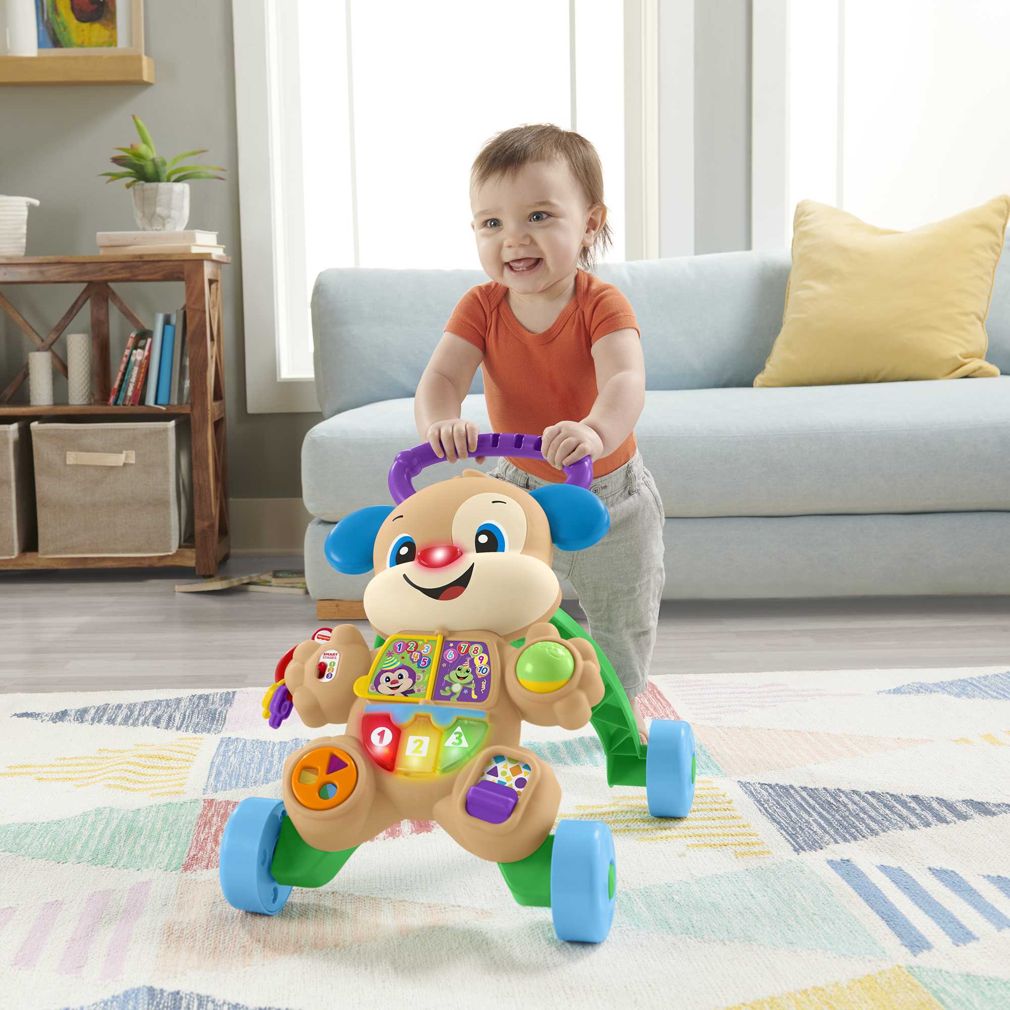 Fisher-Price Rires et Éveil Éveil Progressif Trotteur Éducatif Puppy Version Anglaise et Française - Image 2