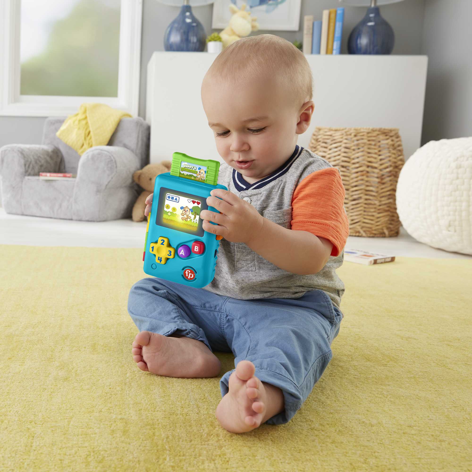 Fisher-Price Rires et Éveil Ma Première Console de Jeu Portable Édit Version Anglaise et Française - Image 2