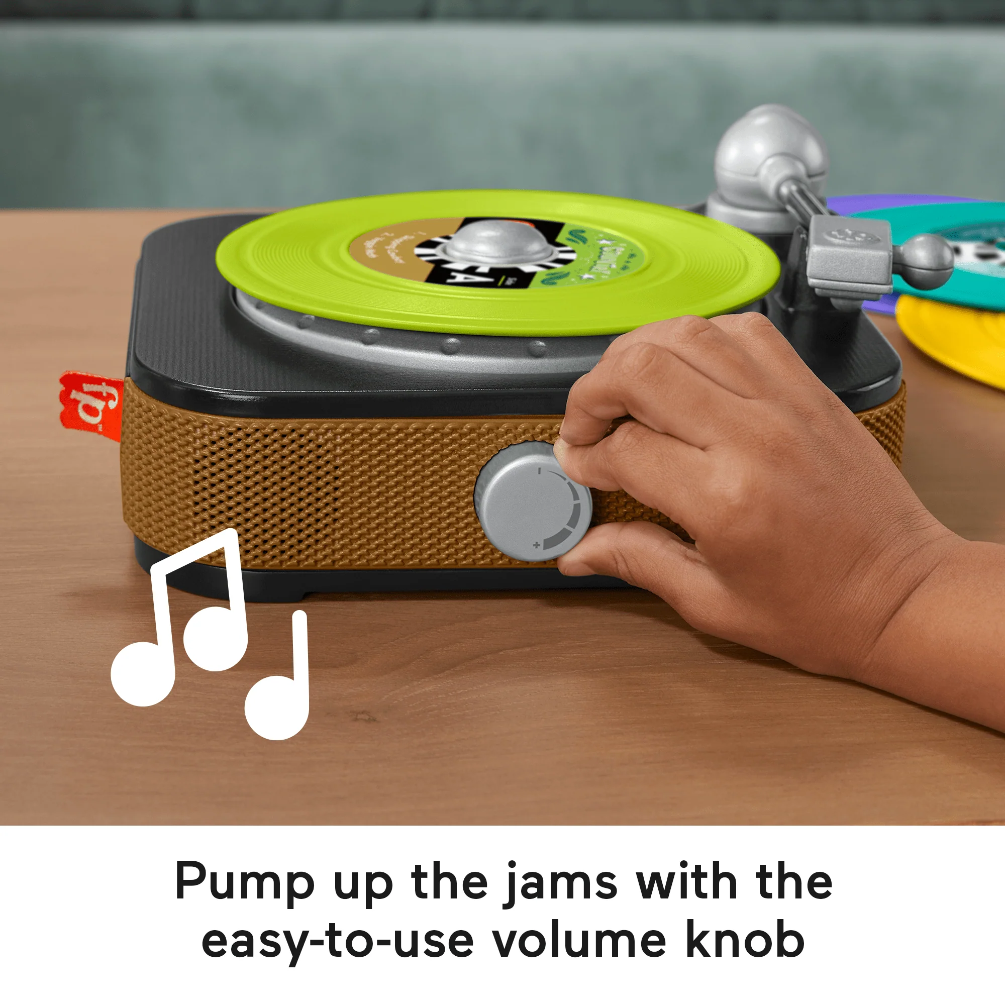 Fisher-Price Rockin’ Record Player Musical Toy For Preschool Pretend Play - Image 5