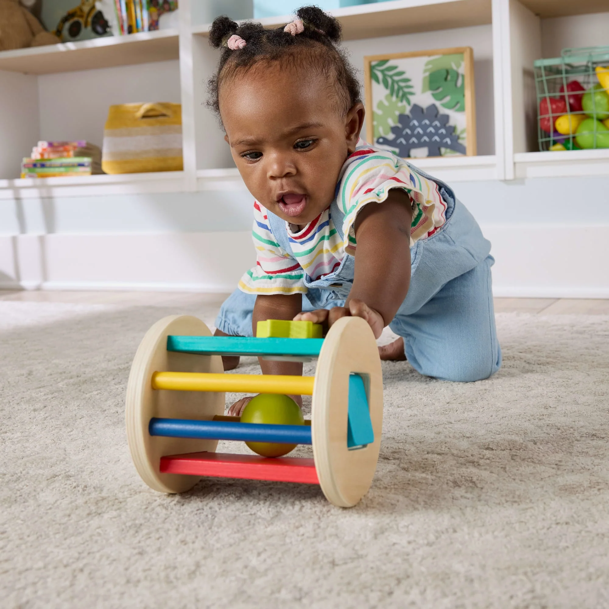 Fisher-Price-Rouleau Jeu à Quatre Pattes en Bois-Activité D’Éveil Pour Bébé - Image 2