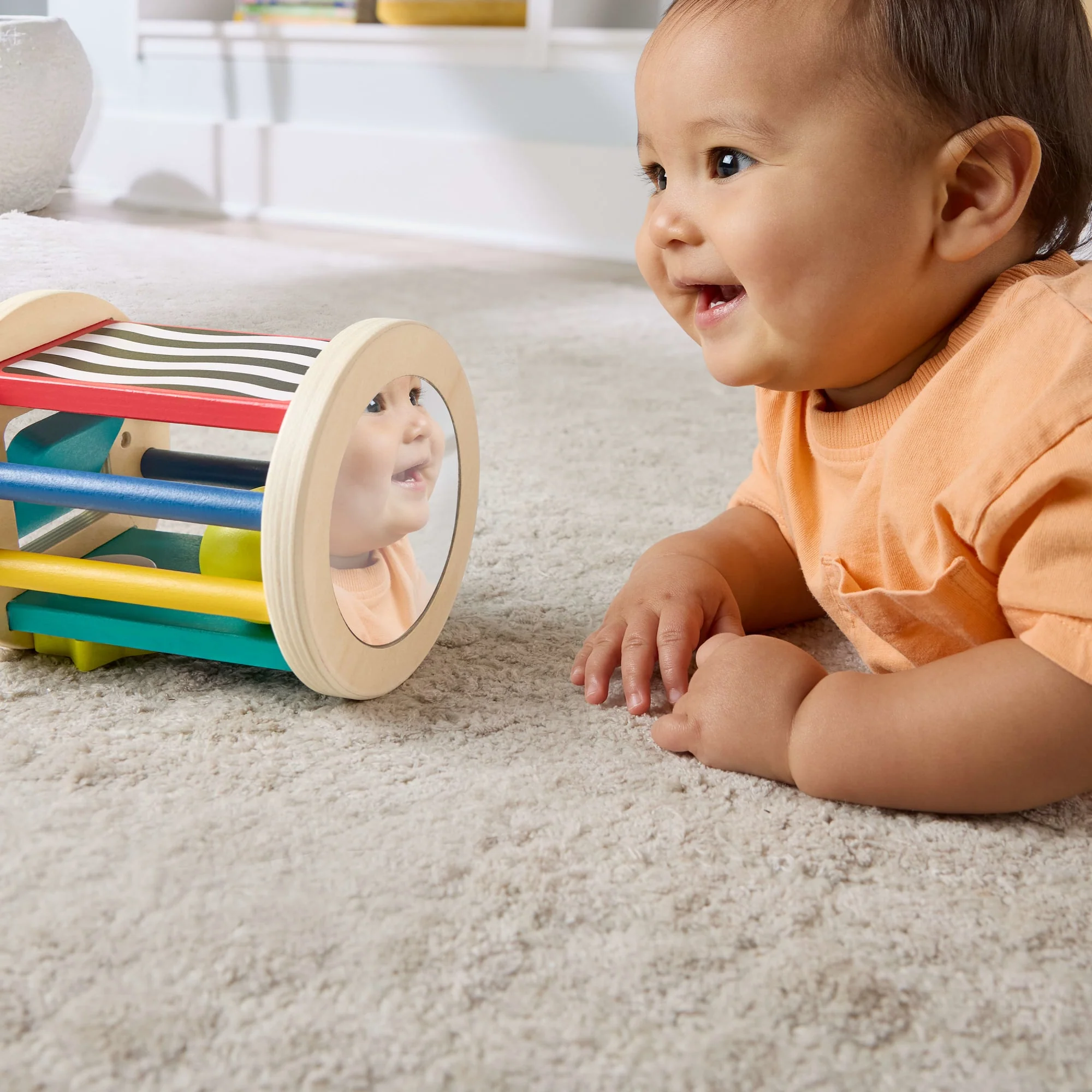 Fisher-Price-Rouleau Jeu à Quatre Pattes en Bois-Activité D’Éveil Pour Bébé - Image 4