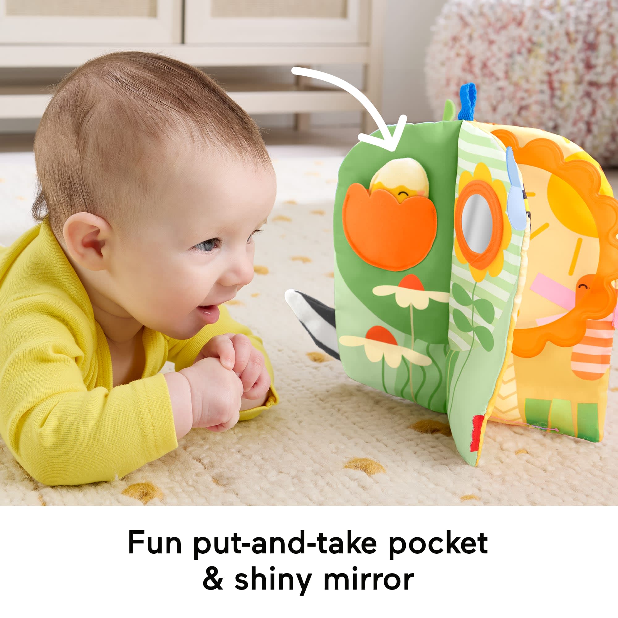 Fisher-Price Sensory Seasons Soft Book, Newborn Tummy Time Busy Activity For Baby Ages 0+ Months - Image 3