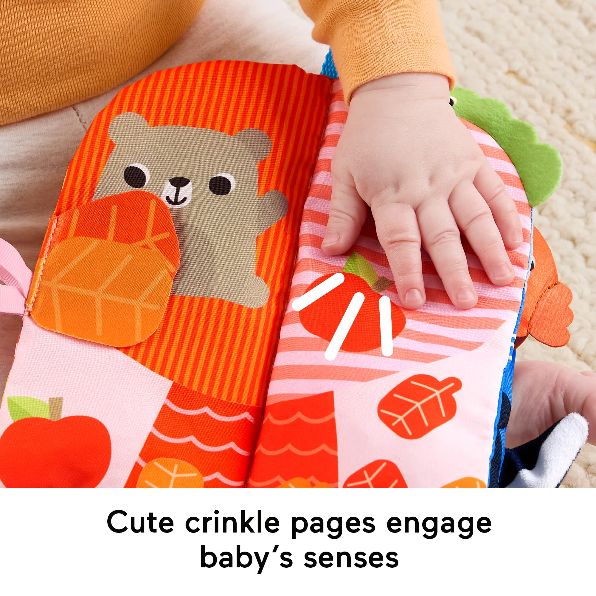 Fisher-Price Sensory Seasons Soft Book, Newborn Tummy Time Busy Activity For Baby Ages 0+ Months - Image 5
