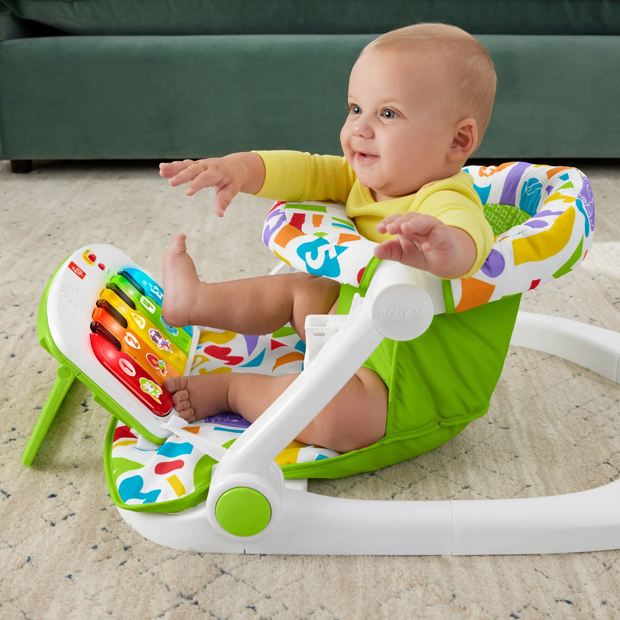 Fisher-Price Siège de Luxe Avec Piano Musical, Plateau à Collation - Image 2