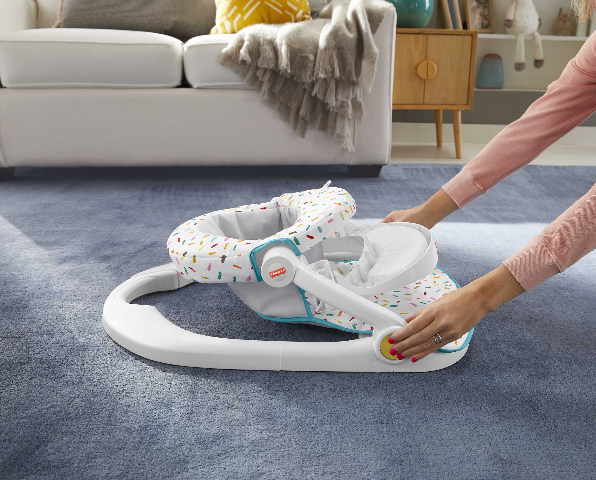 Fisher-Price  Siège Jeu et Confort de Luxe, Paillettes Arc-en-Ciel - Image 3