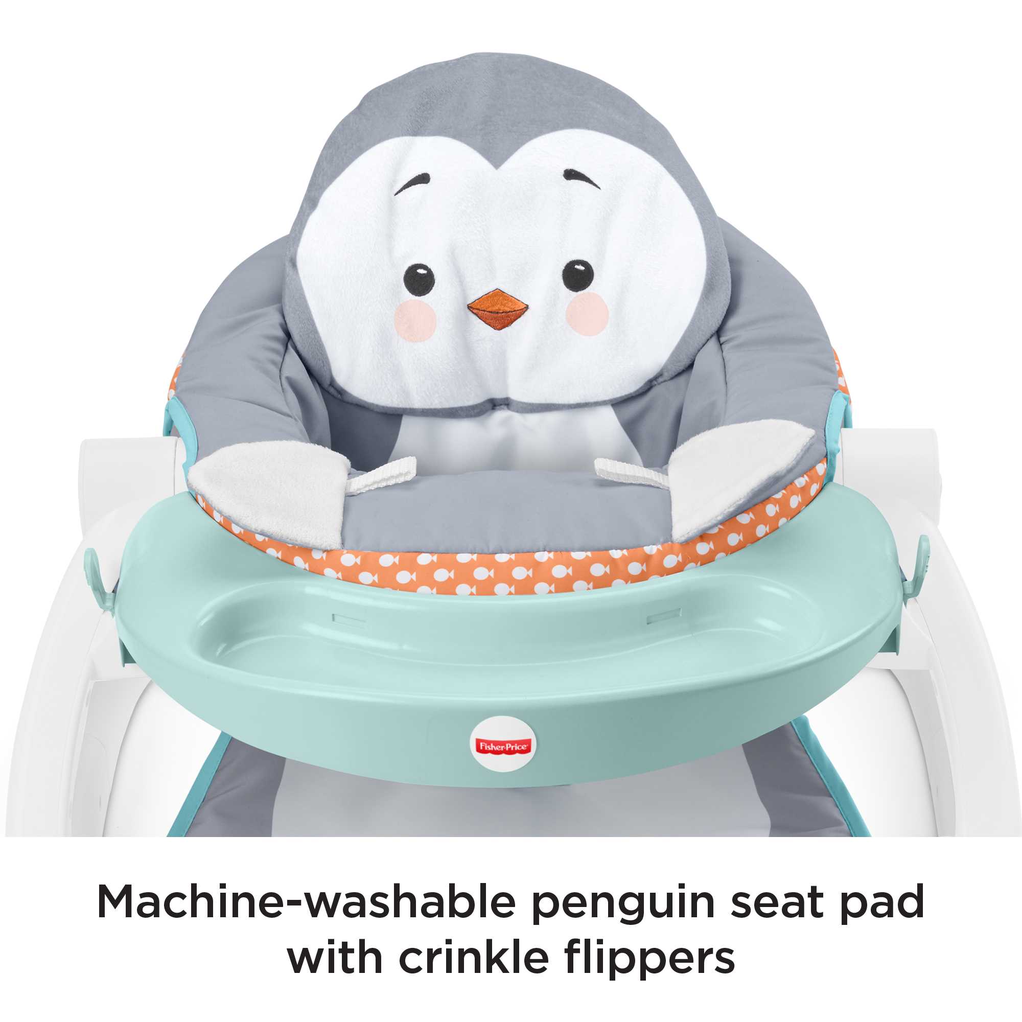 Fisher-Price Sit-Me-Up Floor Seat Portable Baby Chair With Snack Tray & Toys, Penguin Island - Image 4