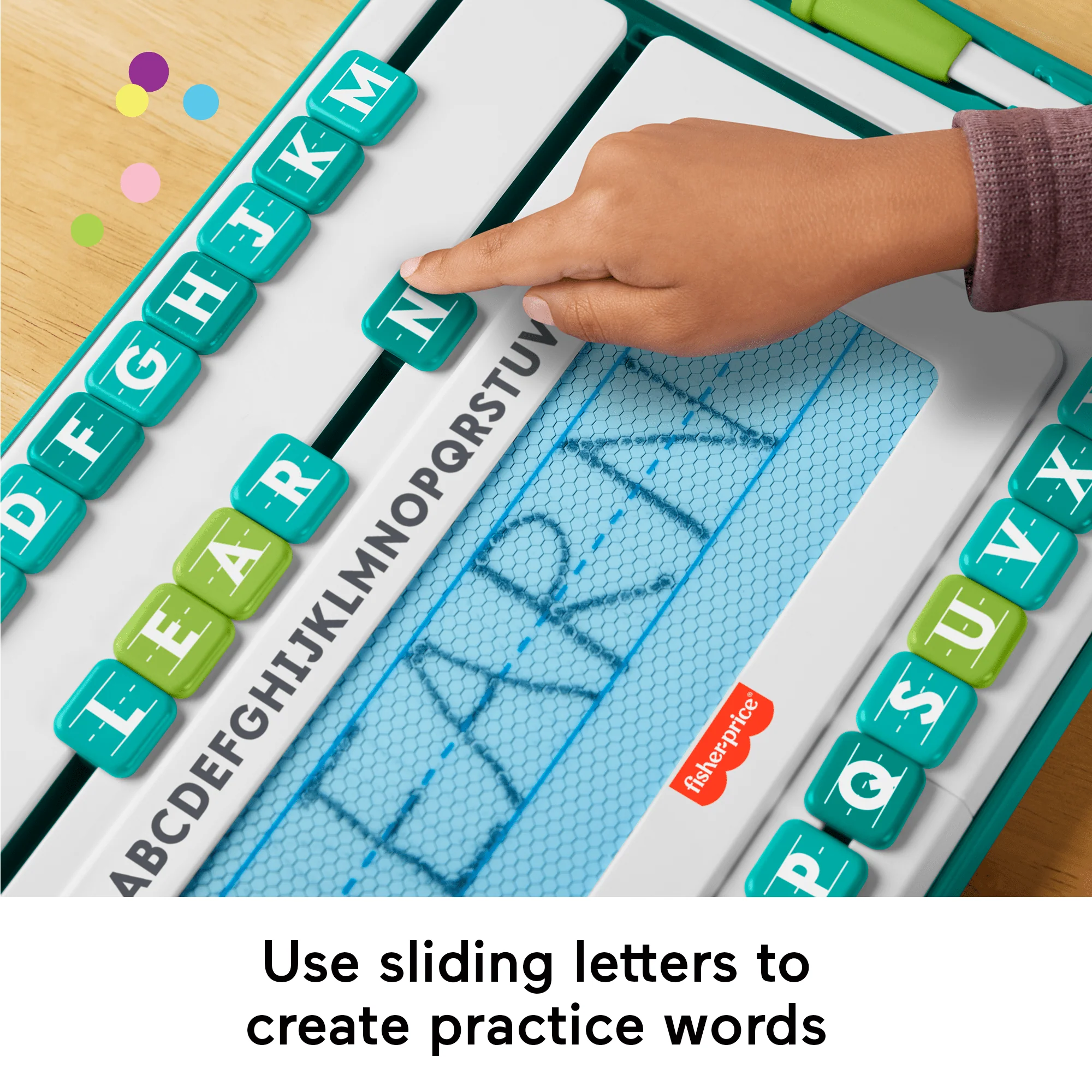 Fisher-Price think & Learn Alpha Slidewriter Preschool Toy Magnetic Drawing Tablet - Image 3