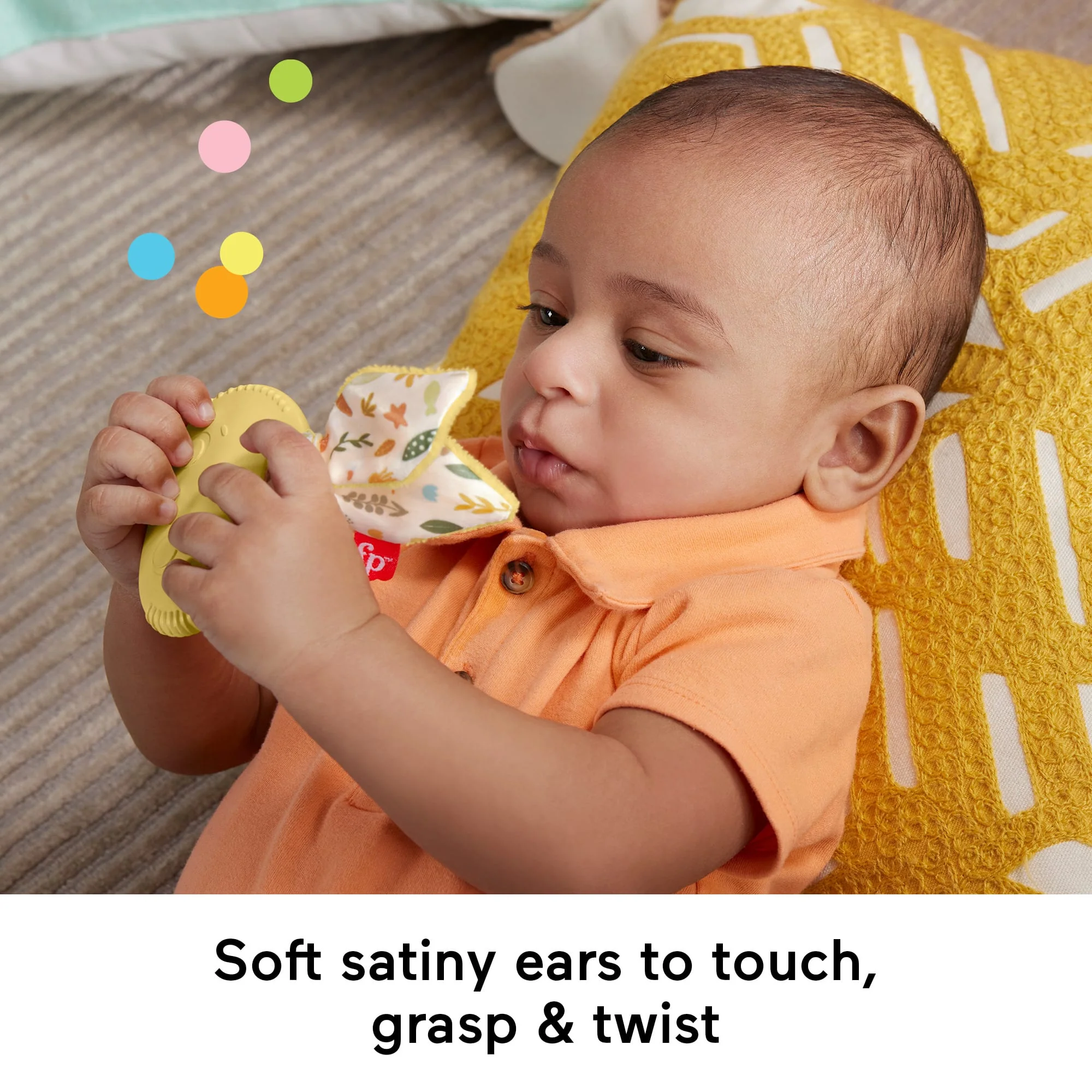 Fisher Price Snuggle Bunny Teether Baby Toy With Fine Motor Activity For Newborns - Image 4