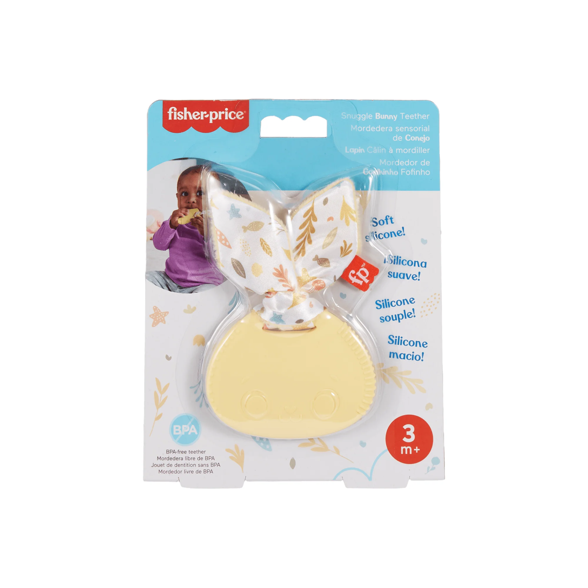 Fisher Price Snuggle Bunny Teether Baby Toy With Fine Motor Activity For Newborns - Image 6