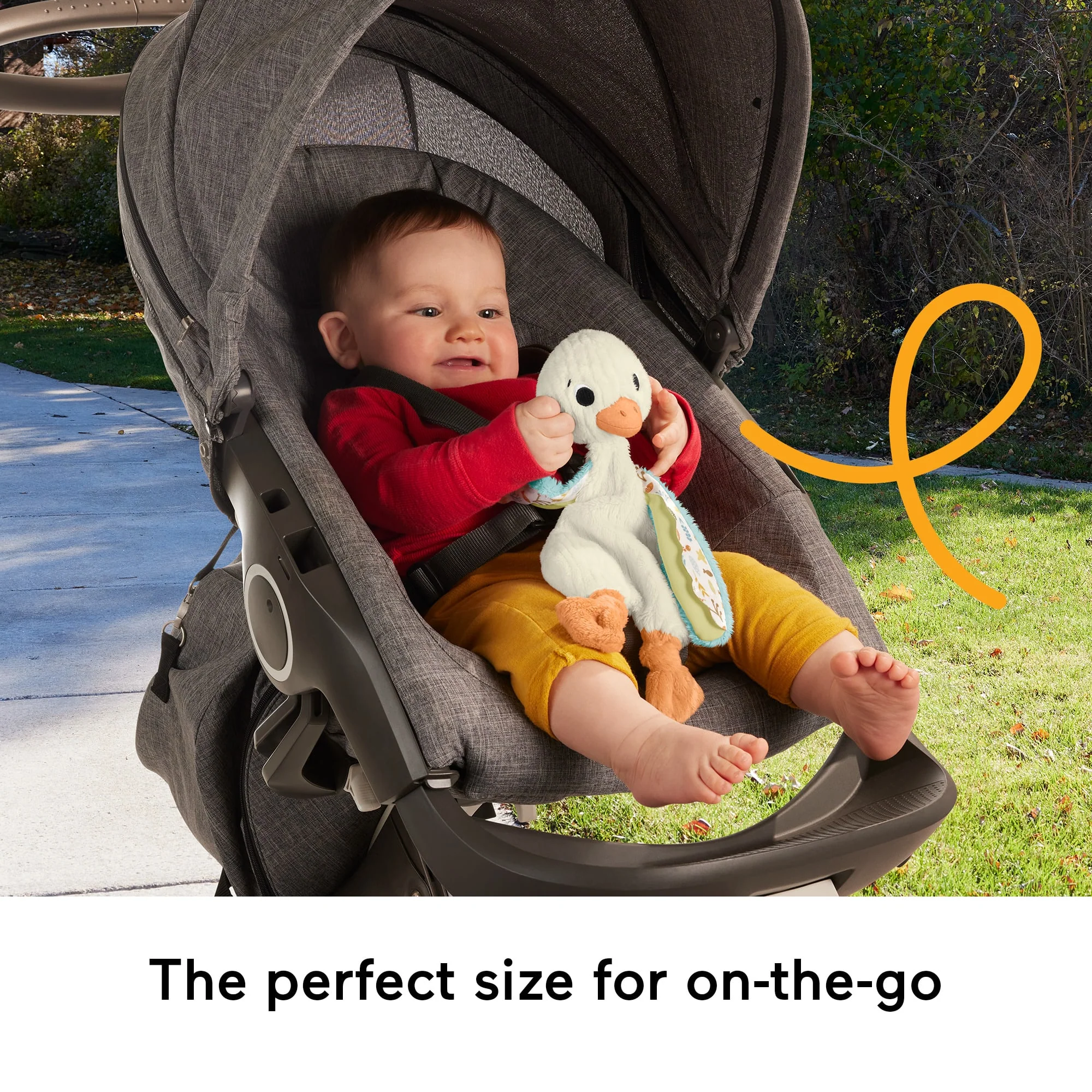 Fisher Price Snuggle Up Goose Baby Sensory Toy, Plush Toy With Jingles For Newborns - Image 4
