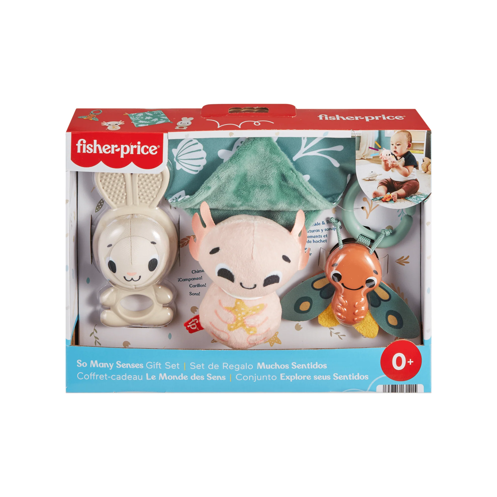 Fisher Price So Many Senses Gift Set, 4 Baby Sensory Toys With Fine Motor Activities - Image 6