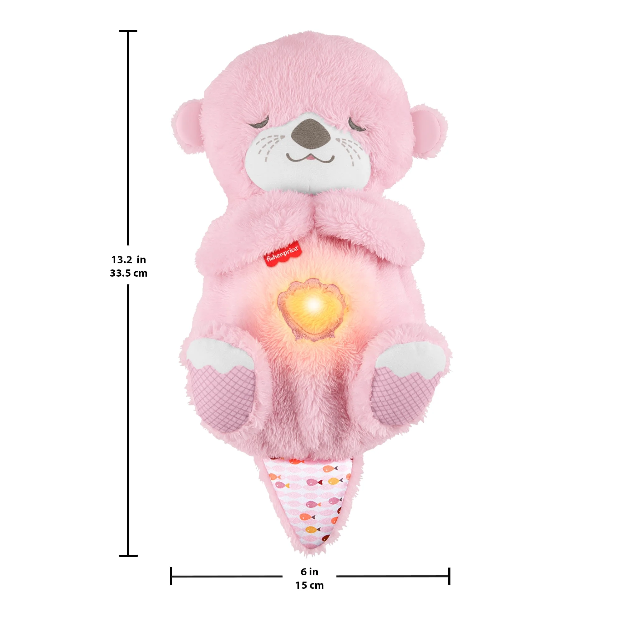 Fisher-Price Soothe 'n Snuggle Otter, Pink Plush Baby Toy, Sound Machine With Breathing Motion - Image 6