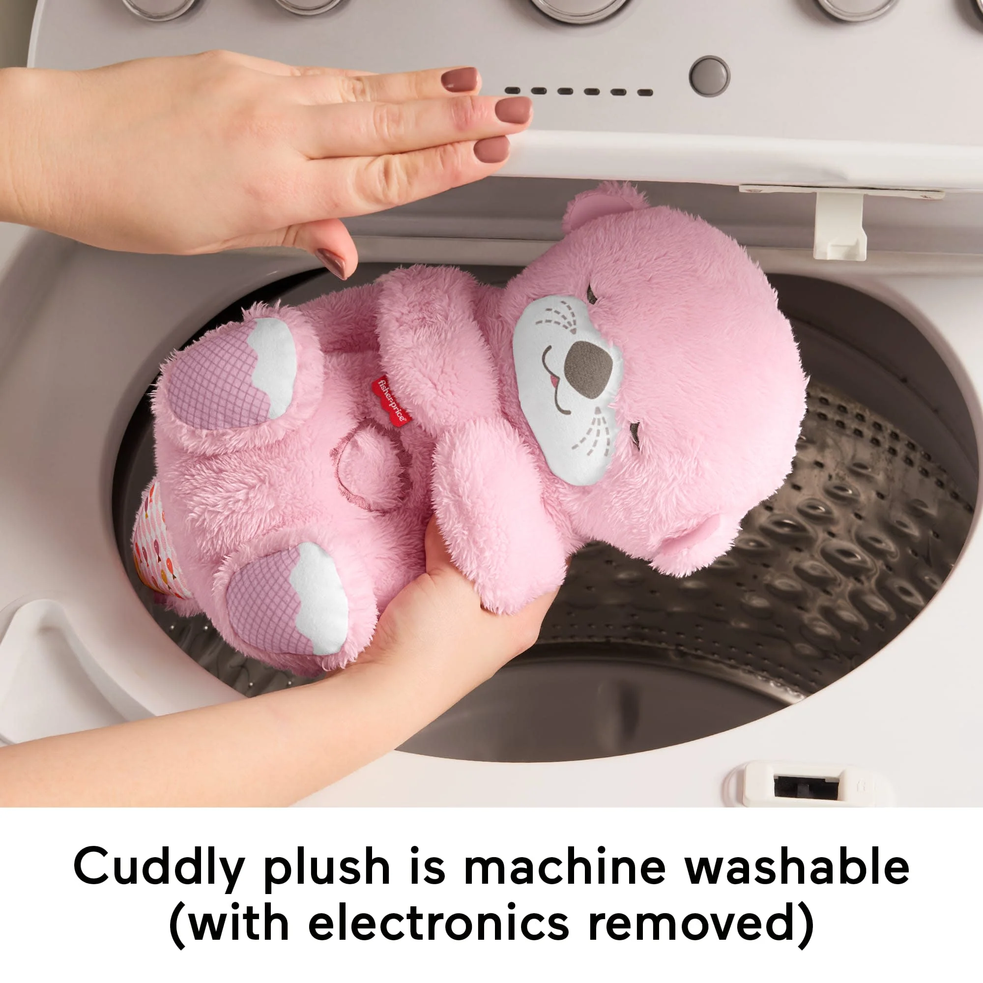 Fisher-Price Soothe 'n Snuggle Otter, Pink Plush Baby Toy, Sound Machine With Breathing Motion - Image 5