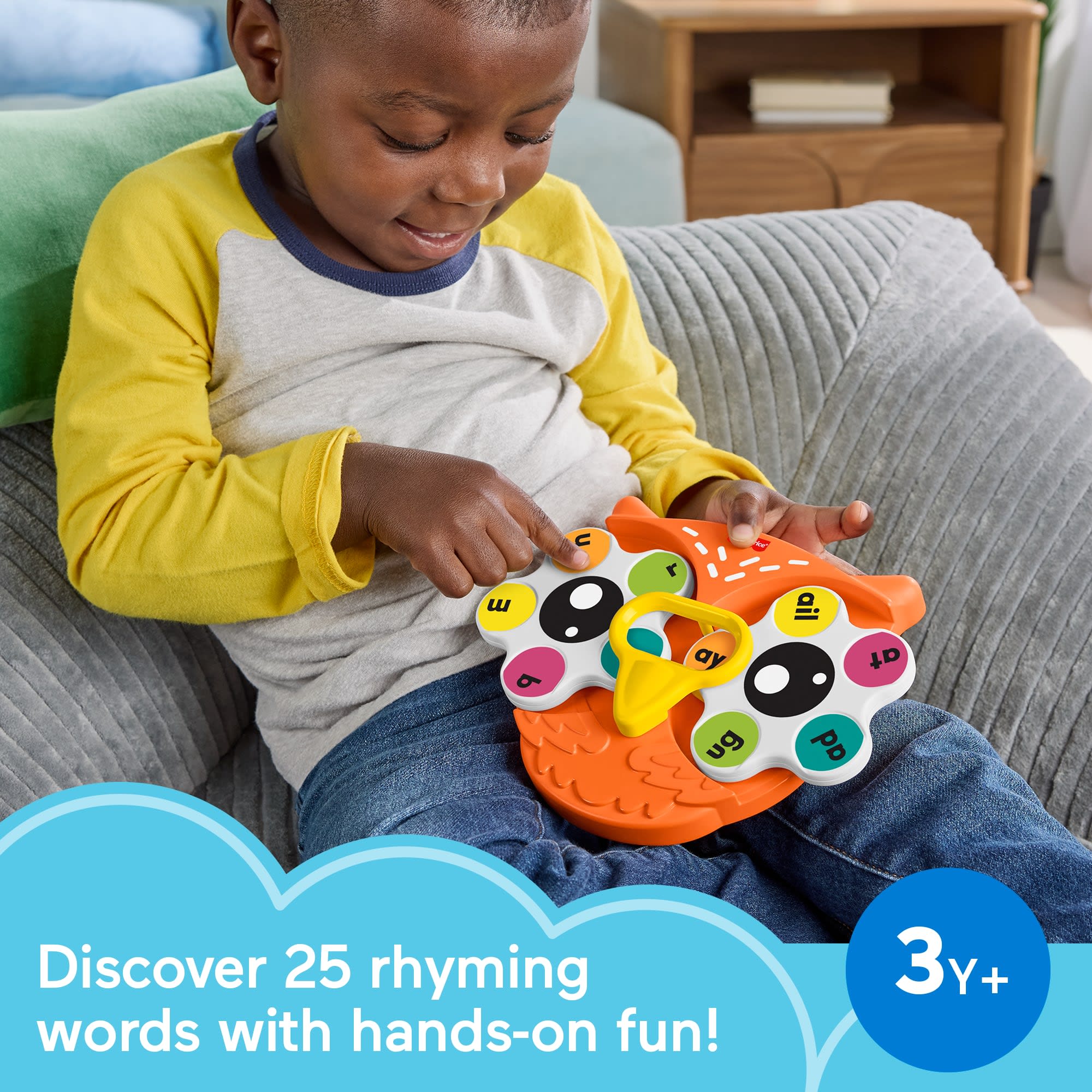Fisher-Price Spin ‘n Rhyme Fidget Spinner Learning Activity Toy For Preschool Kids - Image 2