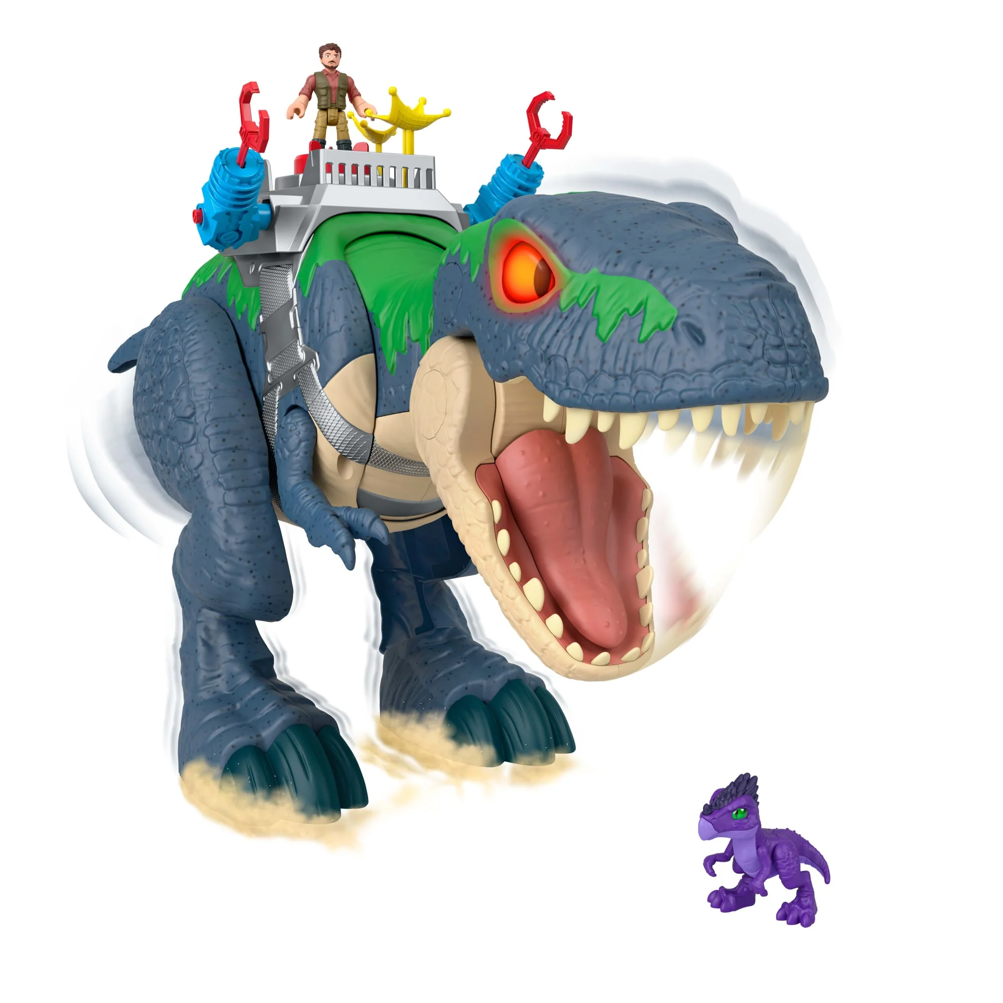 Fisher-Price-T-Rex Mâchoires Redoutables Imaginext-Avec Figurines - Image 2