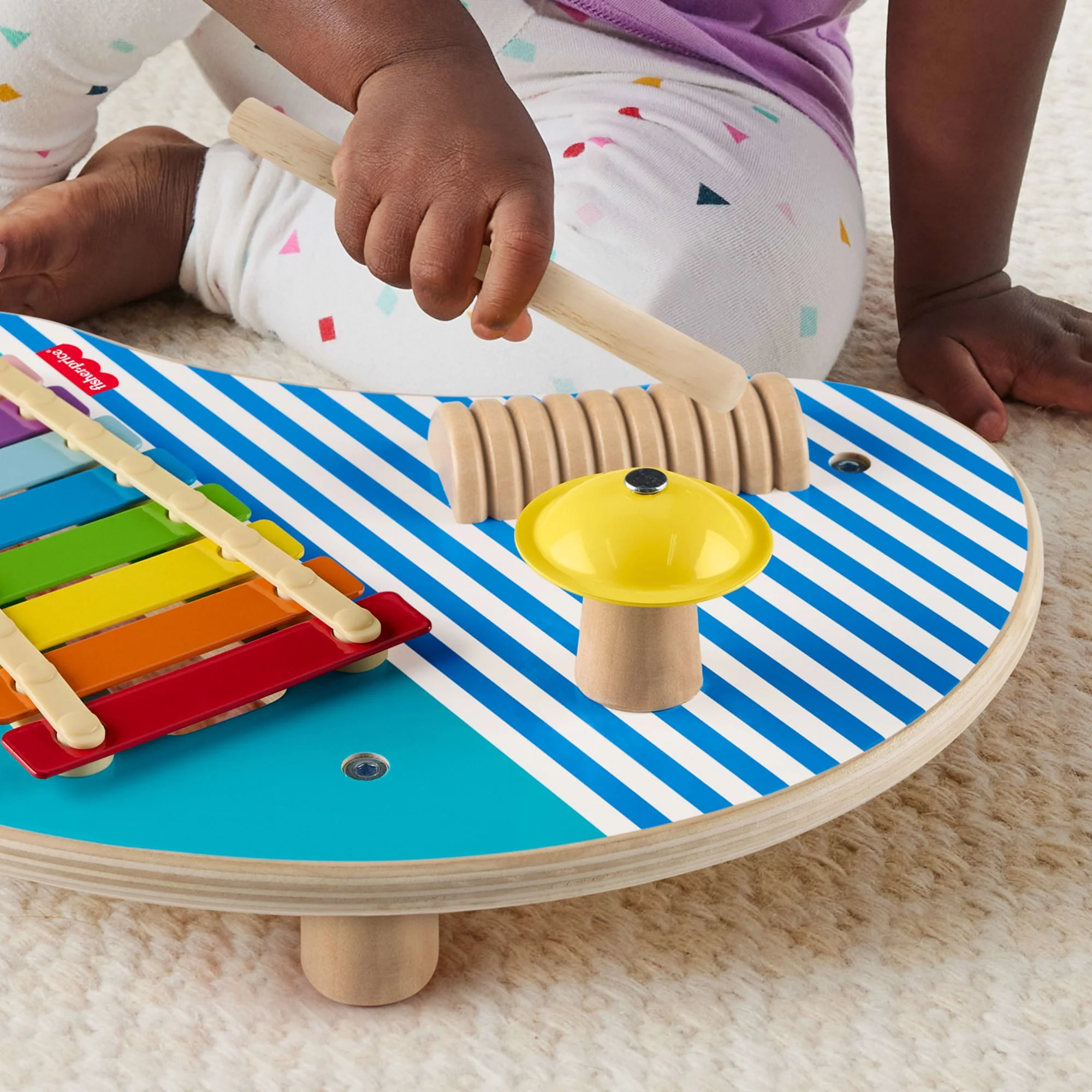Fisher-Price Table Musicale en Bois, Percussions, 3Éléments en Bois - Image 4