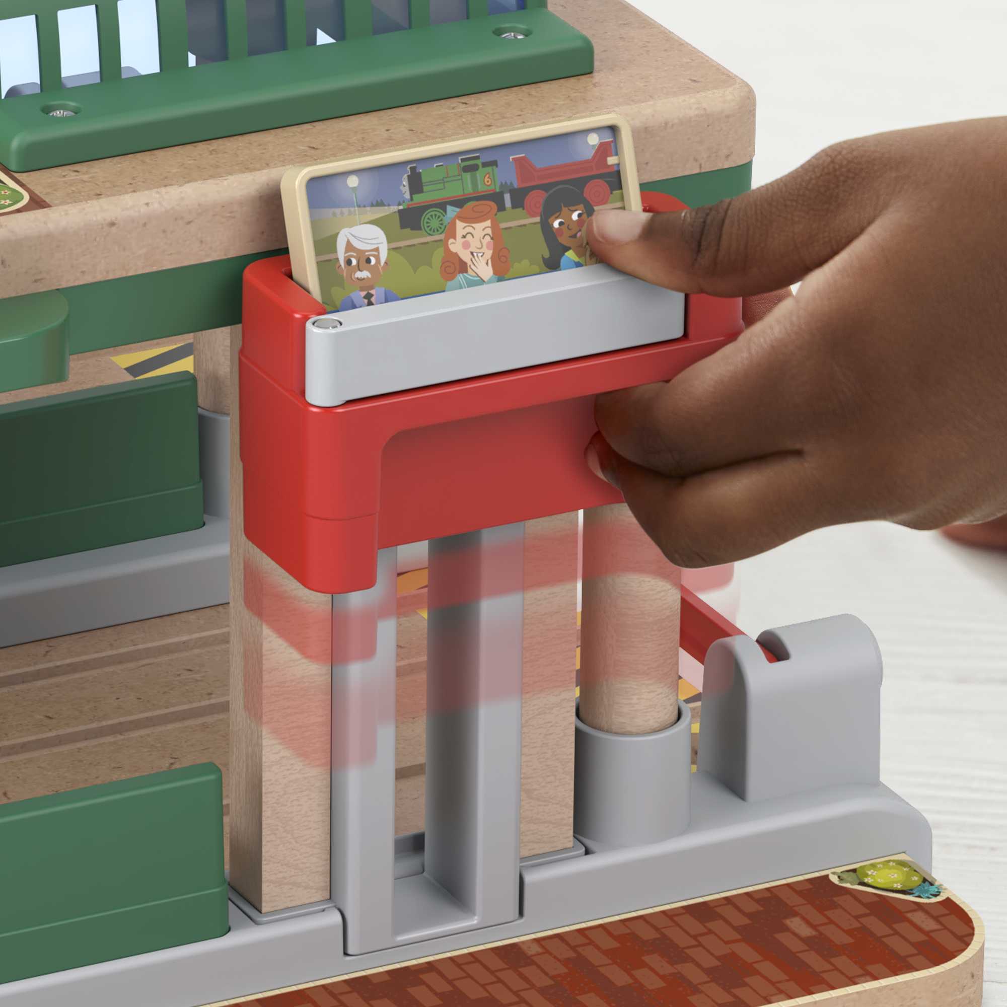 Fisher-Price Thomas et ses Amis Piste en Bois Coffret de Jeu Ramassage de Passagers à La Gare des Quatre Vents - Image 3