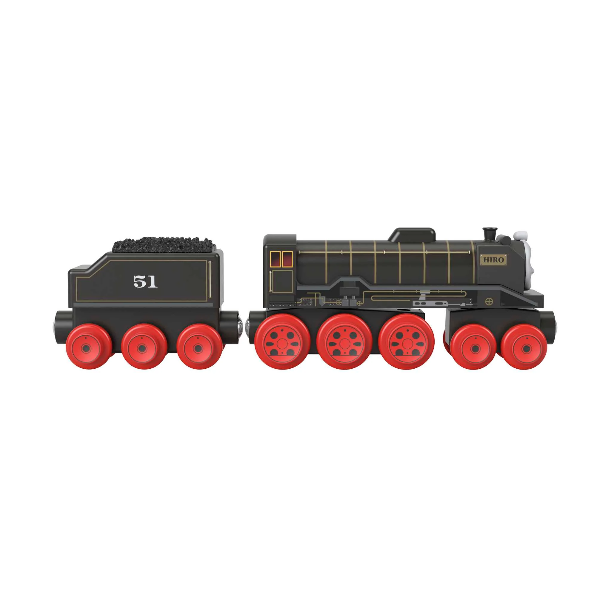 Fisher-Price Thomas et ses Amis Piste en Bois Locomotive Hiro et Wagon de Charbon - Image 6