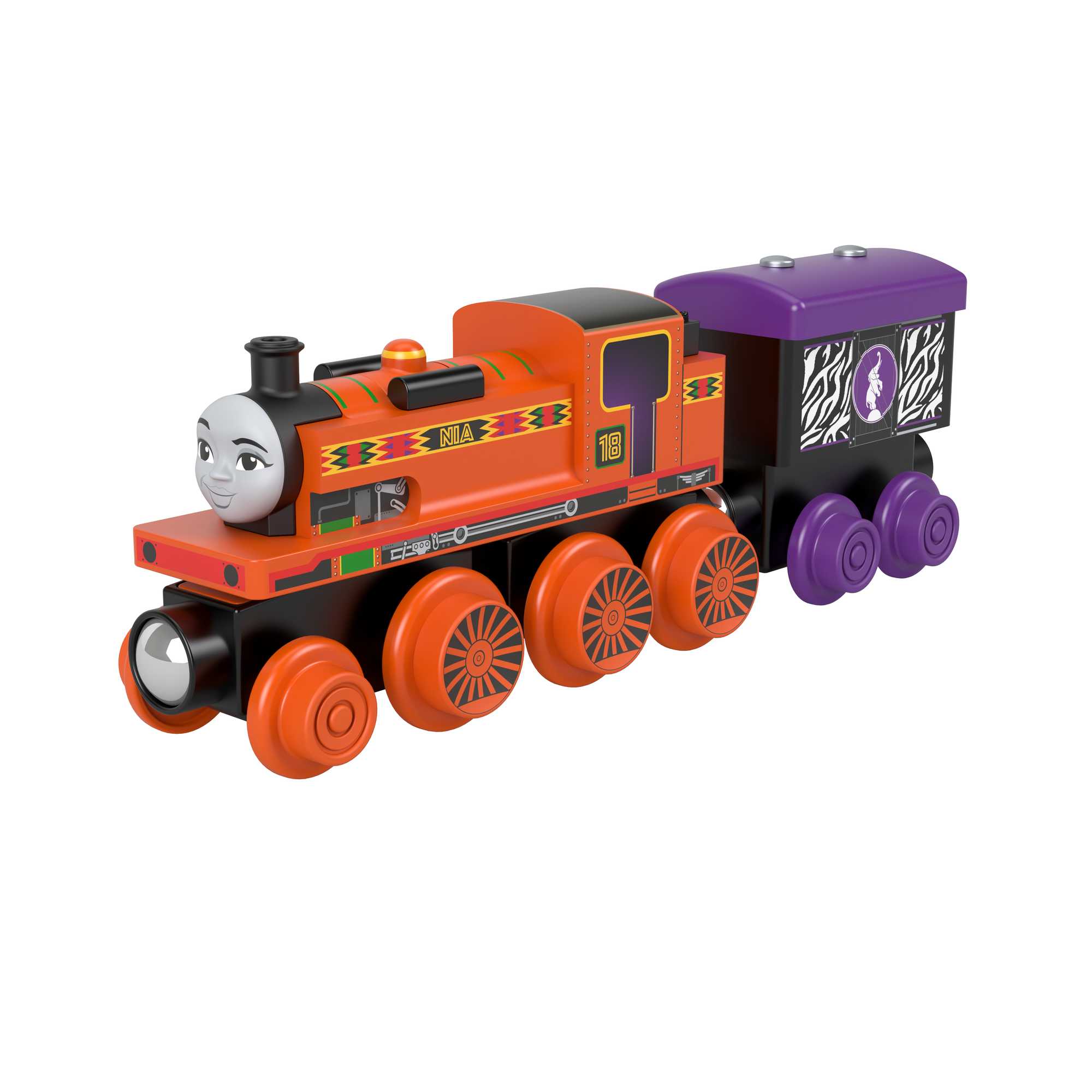 Fisher-Price Thomas et ses Amis Piste en Bois Locomotive Nia et Wagon - Image 5