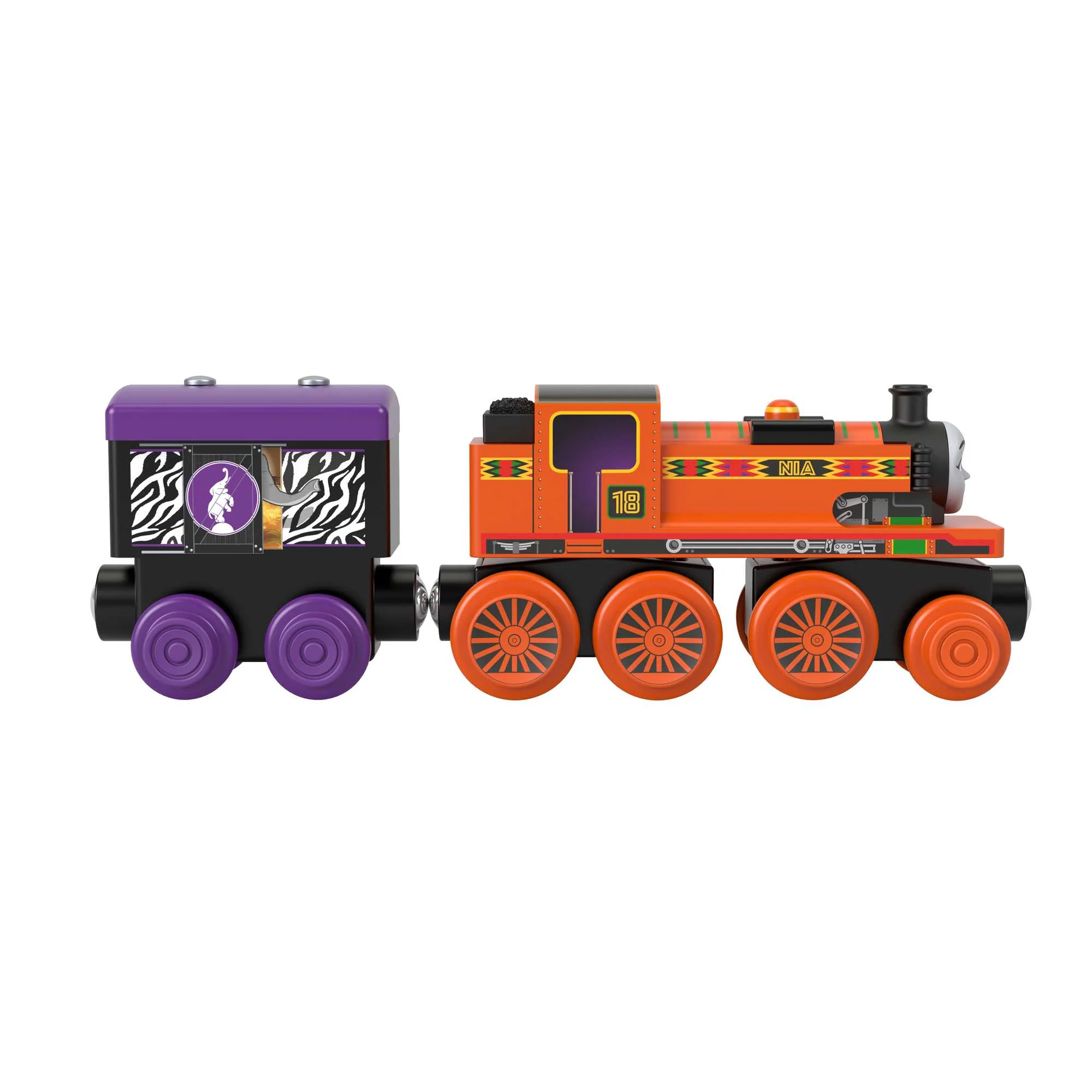 Fisher-Price Thomas et ses Amis Piste en Bois Locomotive Nia et Wagon - Image 6