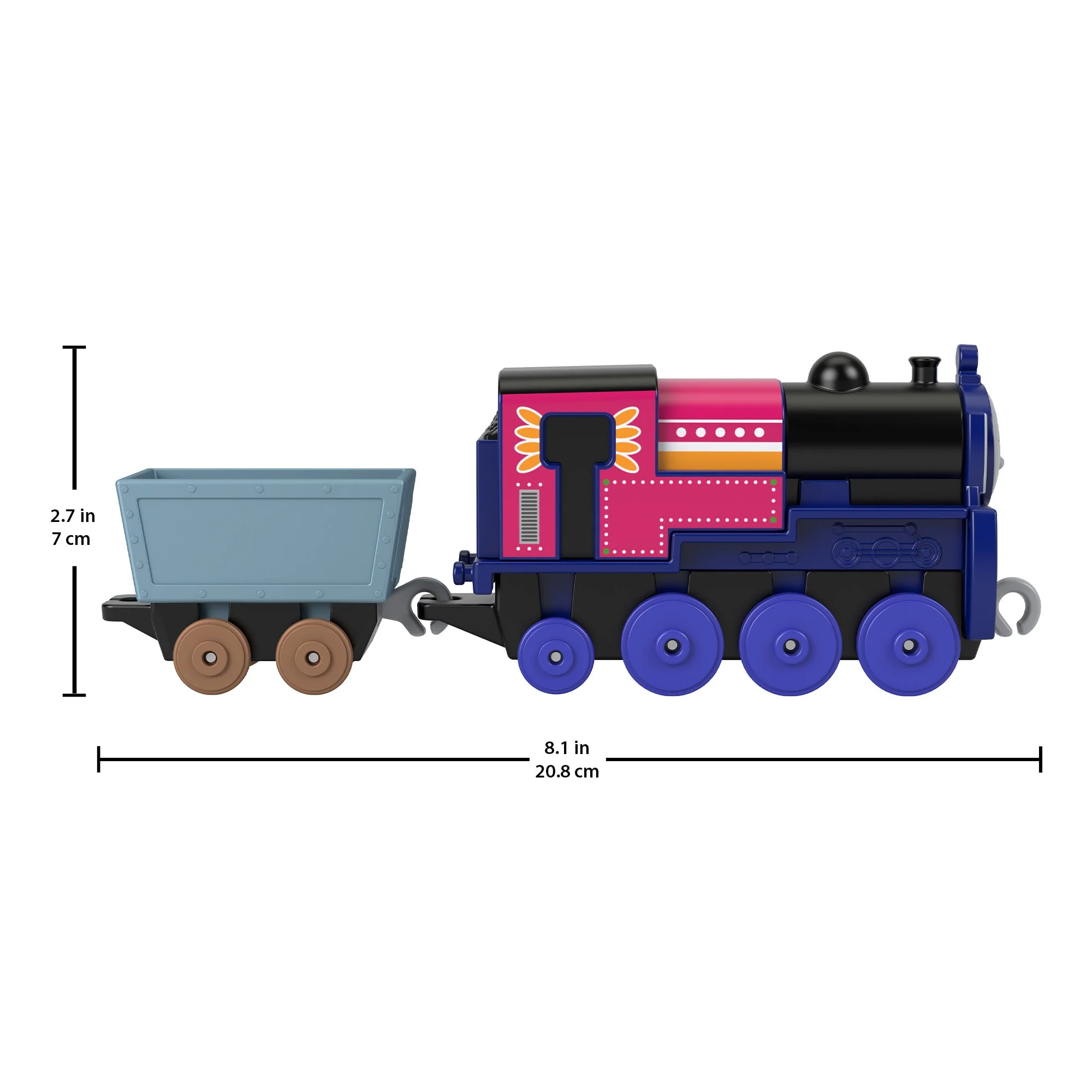 Thomas & Friends Toy Train, Ashima Diecast Push-Along Engine With Cargo, Preschool Toy - Image 2
