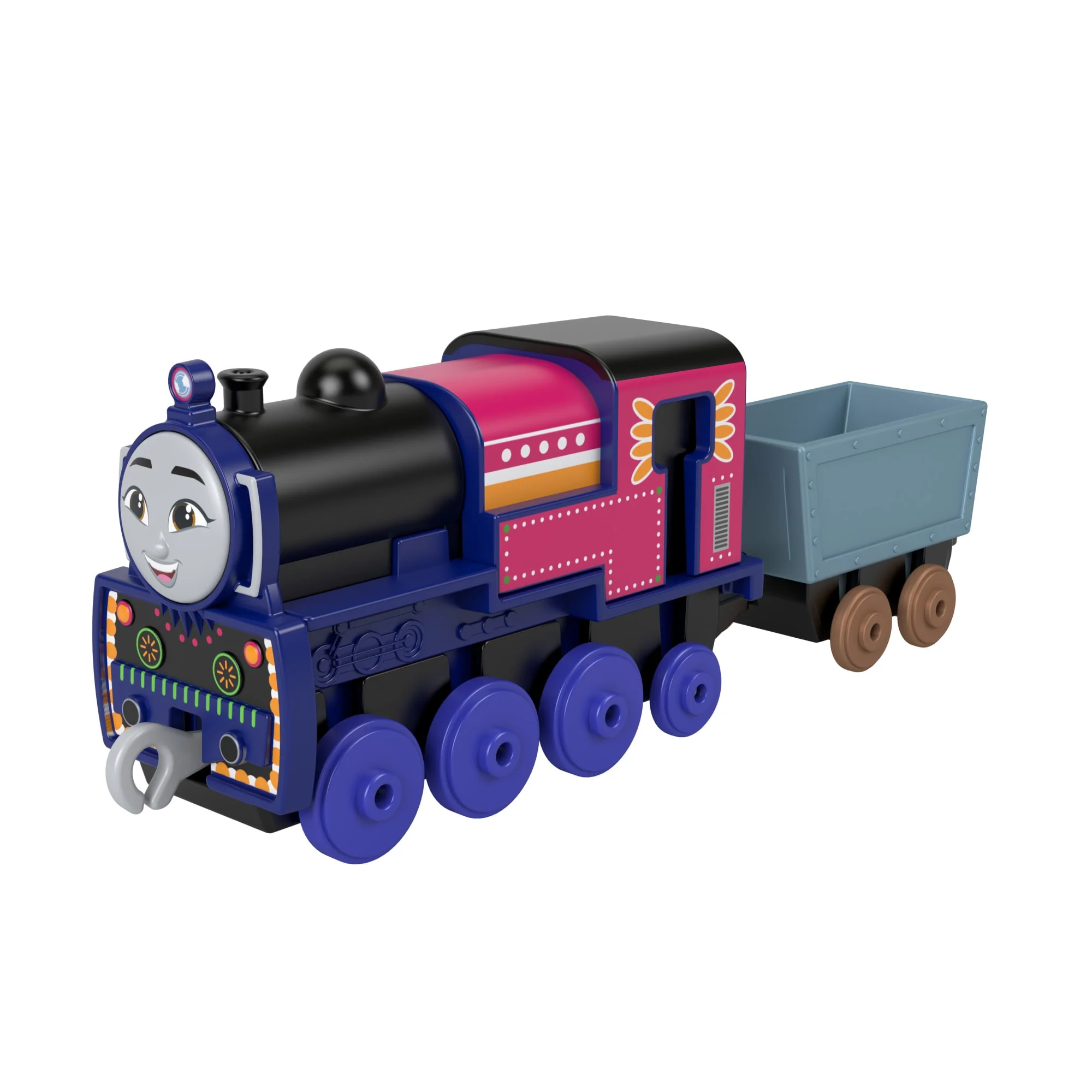 Thomas & Friends Toy Train, Ashima Diecast Push-Along Engine With Cargo, Preschool Toy - Image 5