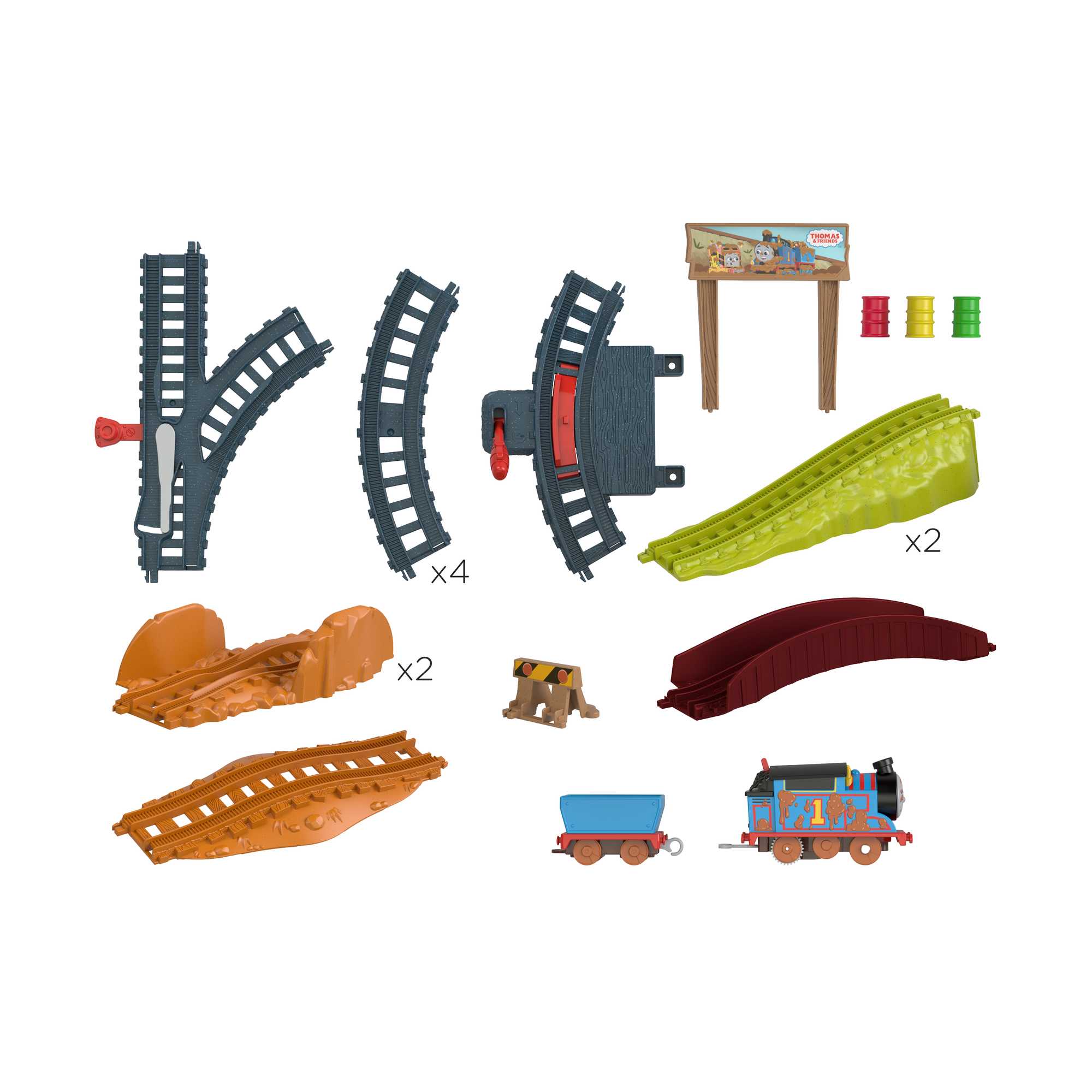 Thomas And Friends Muddy Adventure Train Set, Bumpy Track Set With Motorized Thomas Engine - Image 4