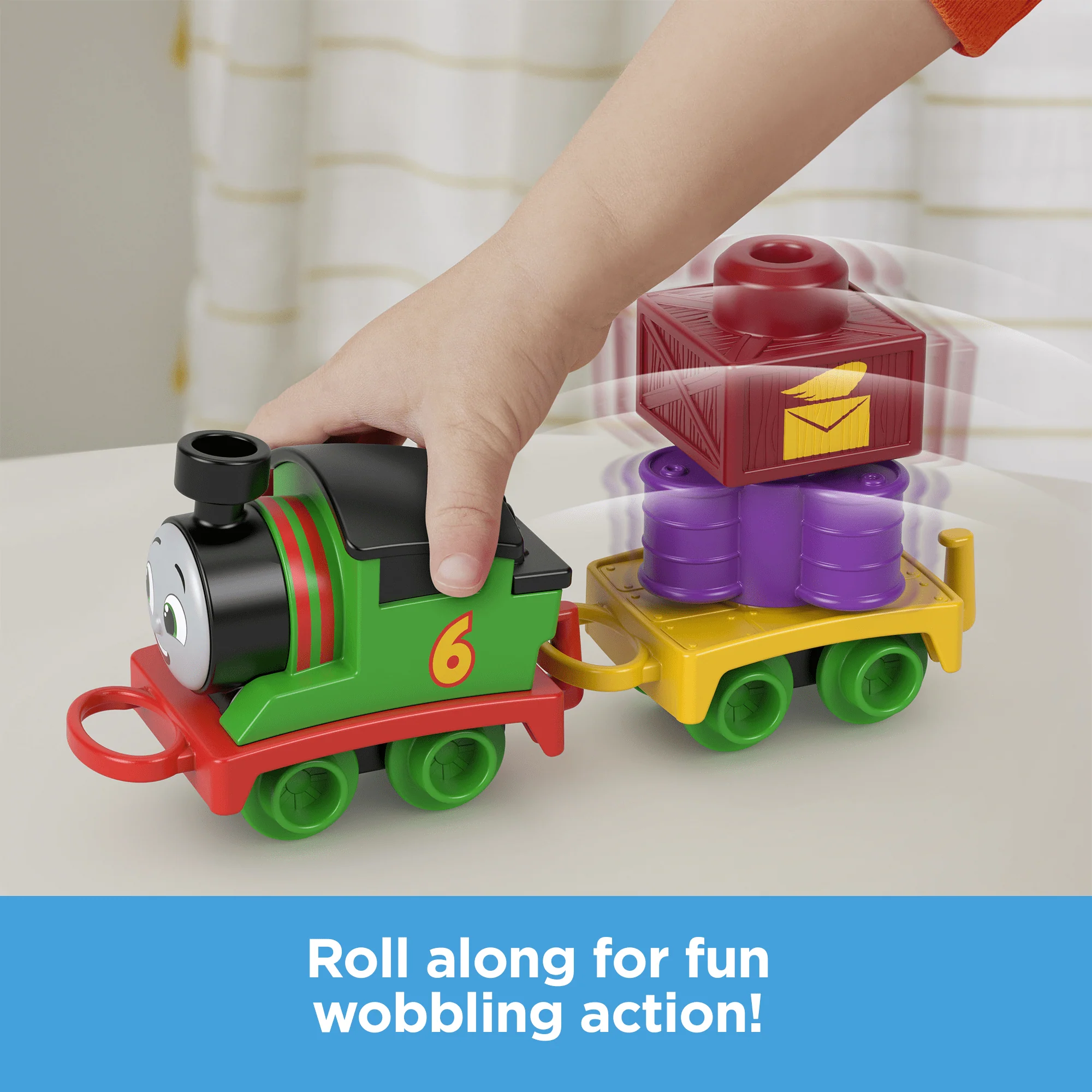 Thomas & Friends My First Percy Push-Along Toy Train With Stacking Cargo For Toddlers - Image 4