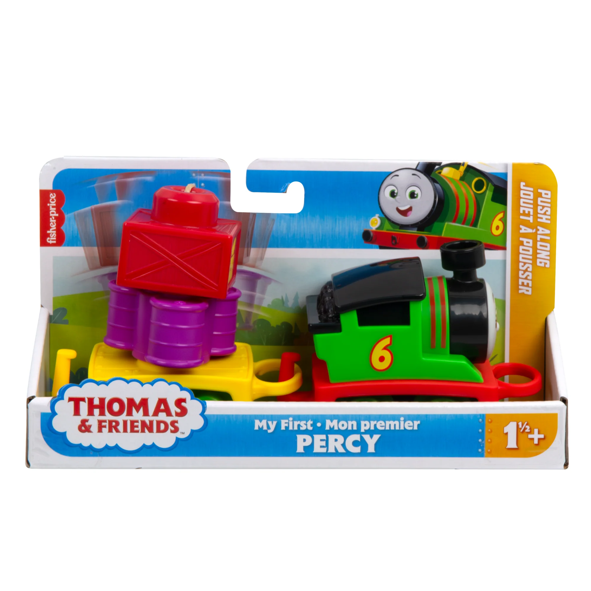 Thomas & Friends My First Percy Push-Along Toy Train With Stacking Cargo For Toddlers - Image 6