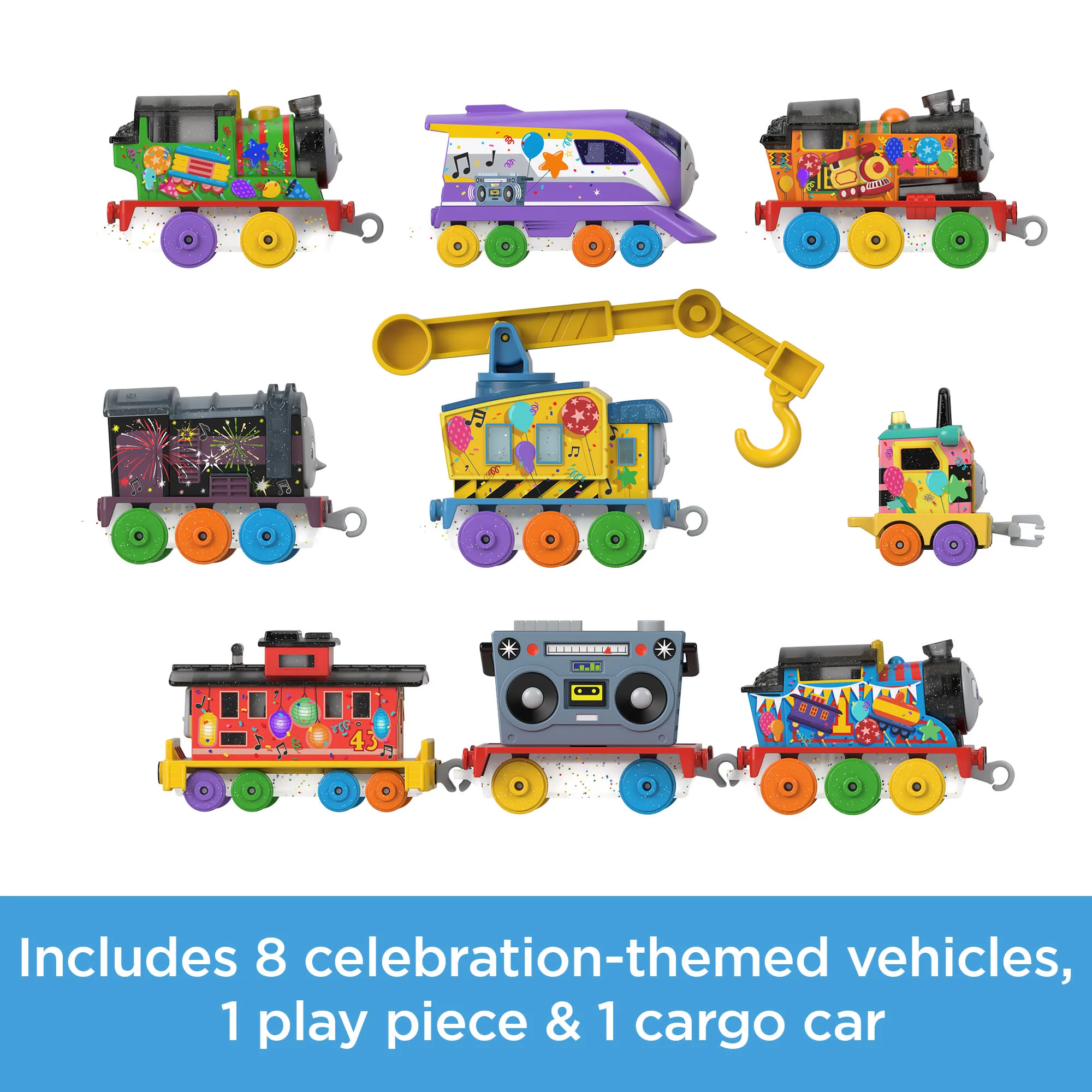 Thomas & Friends Thomas’ 7 Days Of Surprises Gift Set Of Diecast Toy Trains & Vehicles, 10 Pieces - Image 4