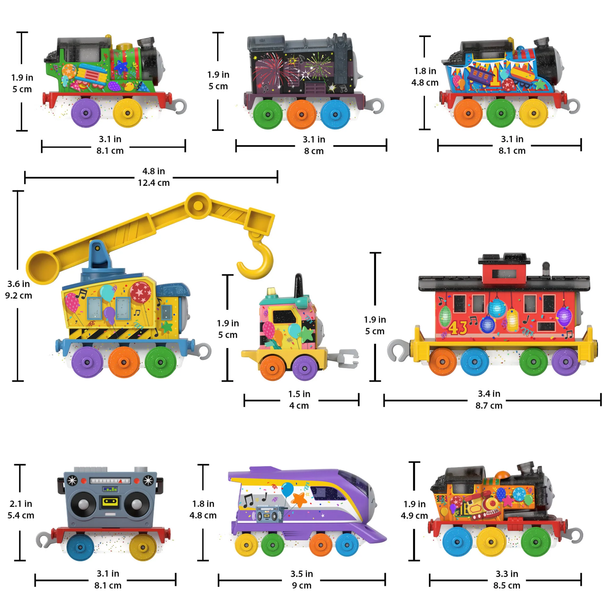 Thomas & Friends Thomas’ 7 Days Of Surprises Gift Set Of Diecast Toy Trains & Vehicles, 10 Pieces - Image 5