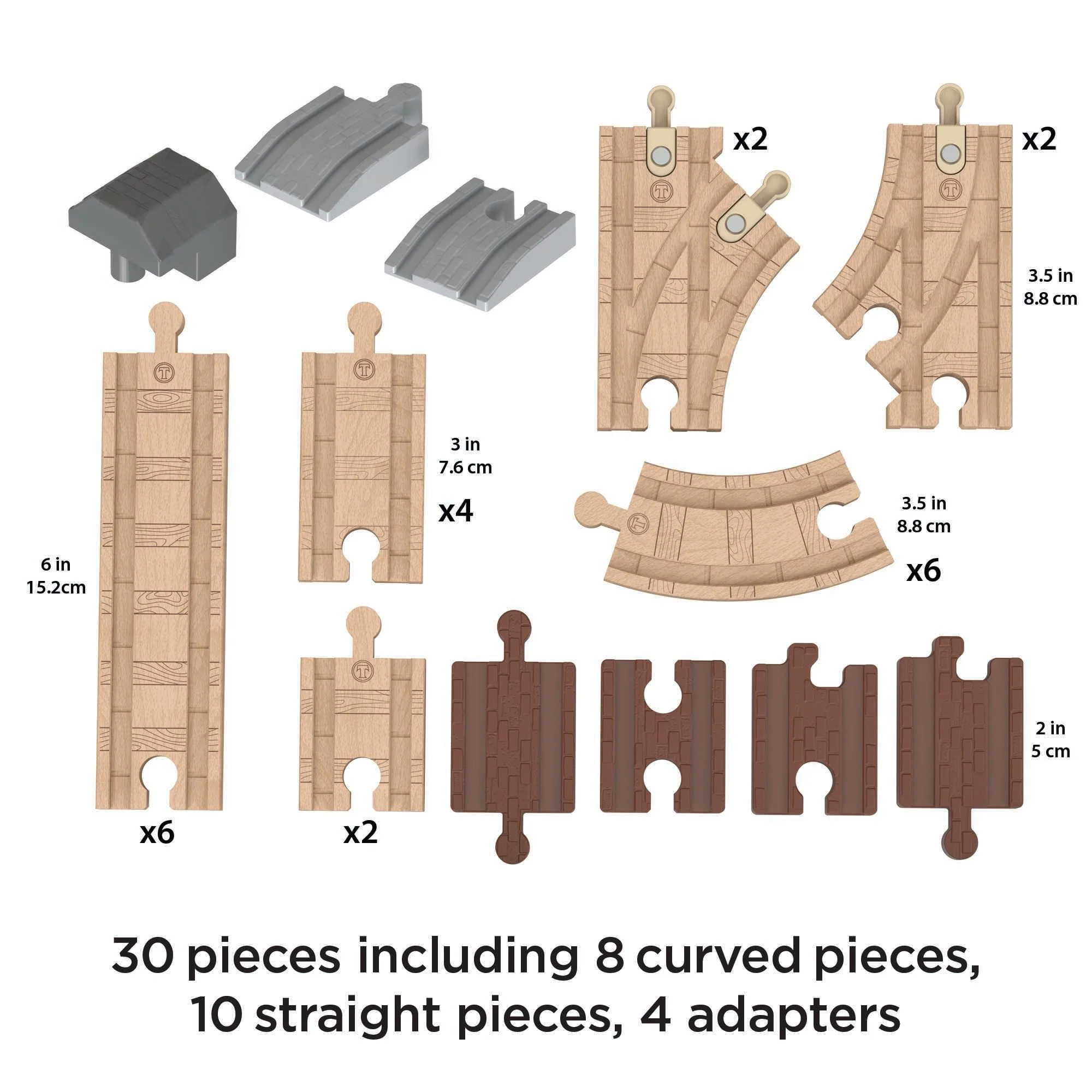 Fisher-Price Thomas & Friends Wooden Railway Expansion Clackety Track Pack - Image 5