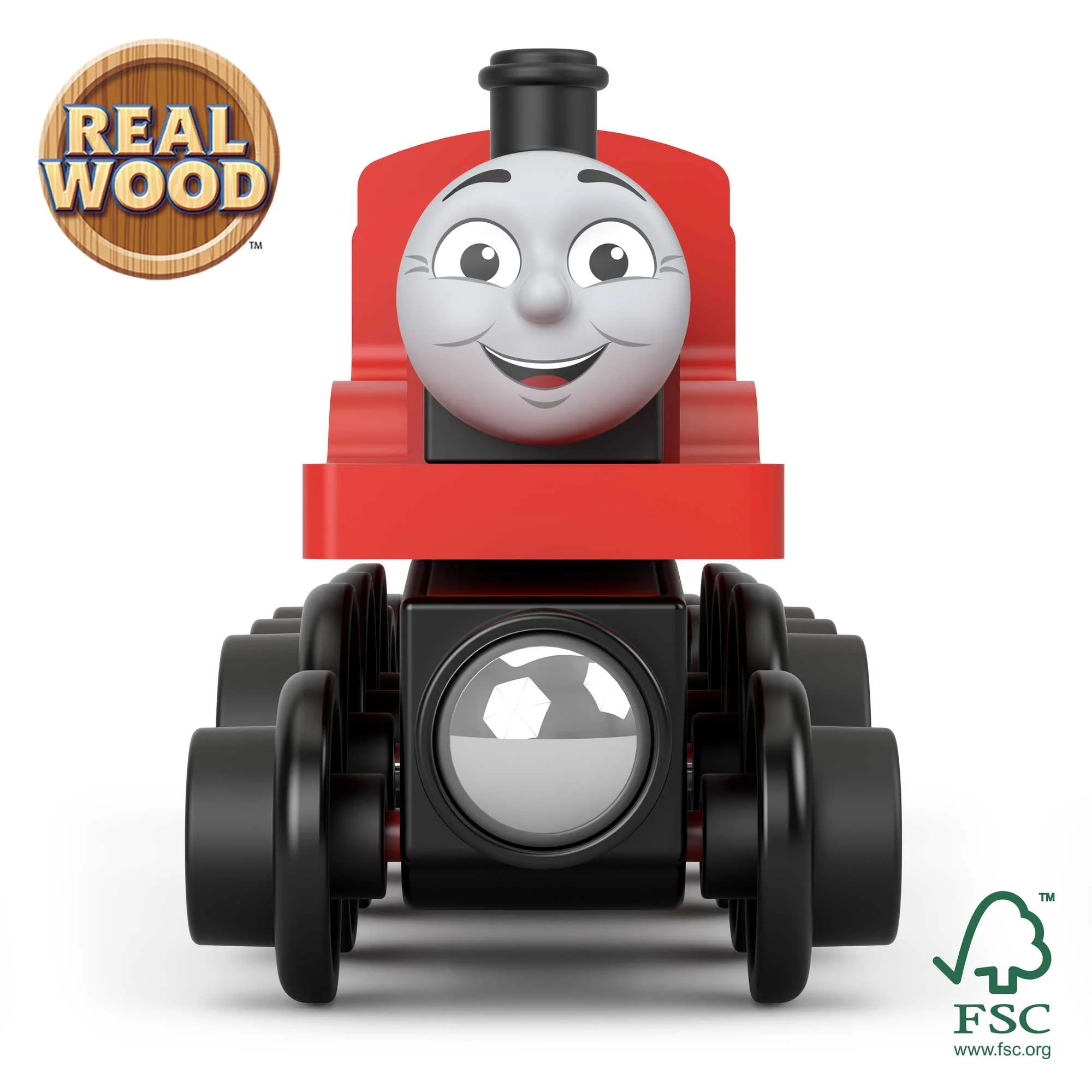 Fisher-Price Thomas & Friends Wooden Railway James Engine And Coal-Car - Image 3