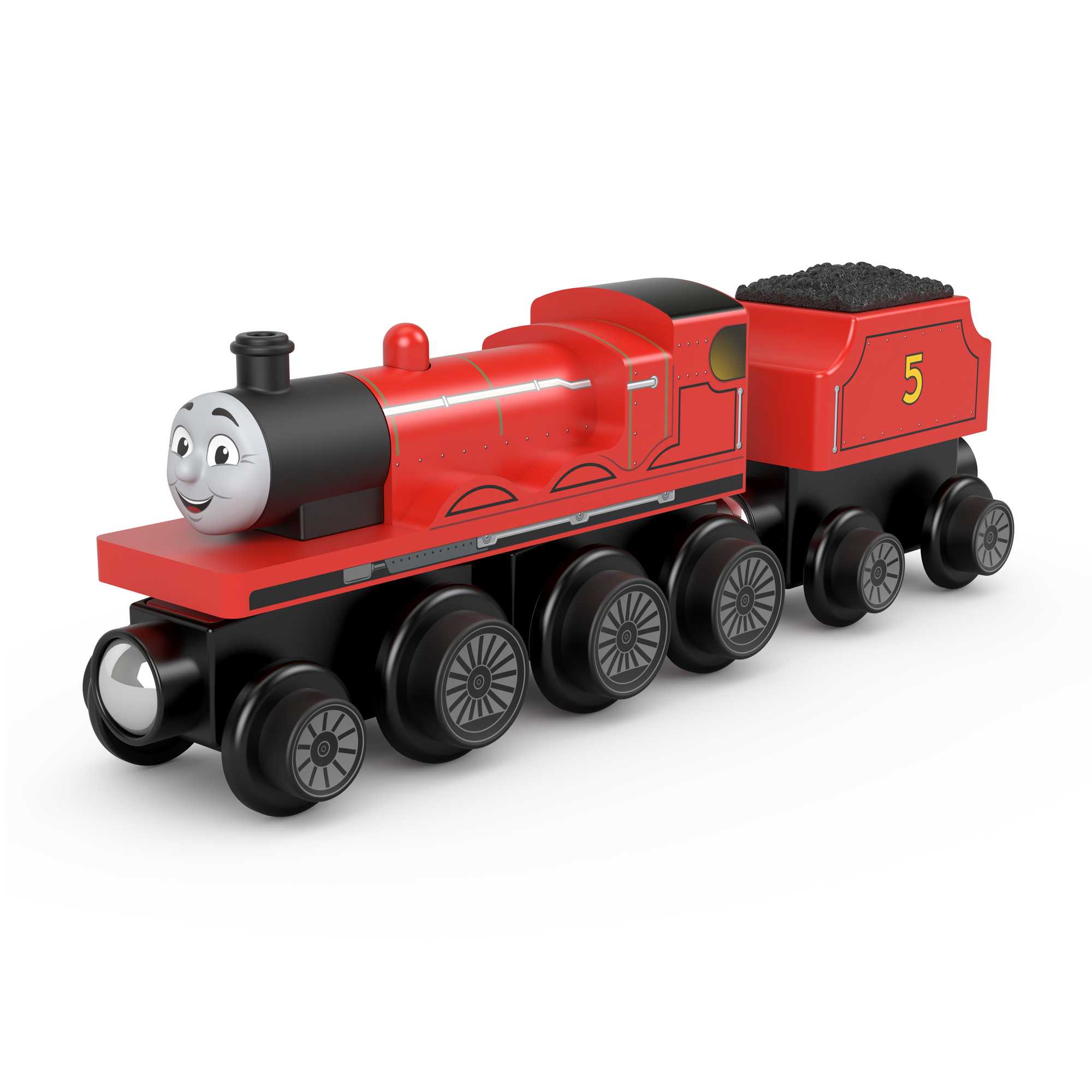 Fisher-Price Thomas & Friends Wooden Railway James Engine And Coal-Car - Image 5