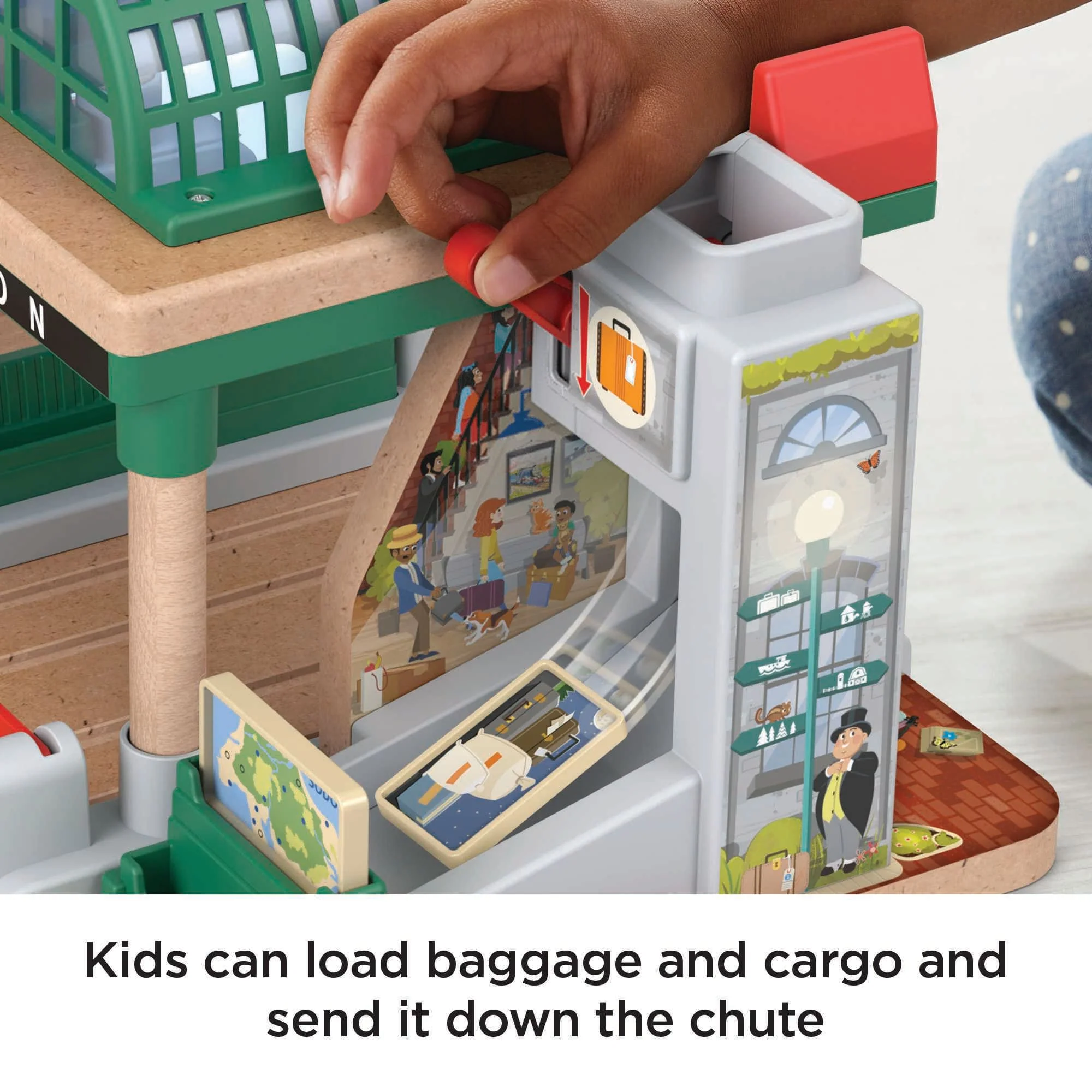 Fisher-Price Thomas & Friends Wooden Railway Knapford Station Passenger Pickup Playset - Image 4