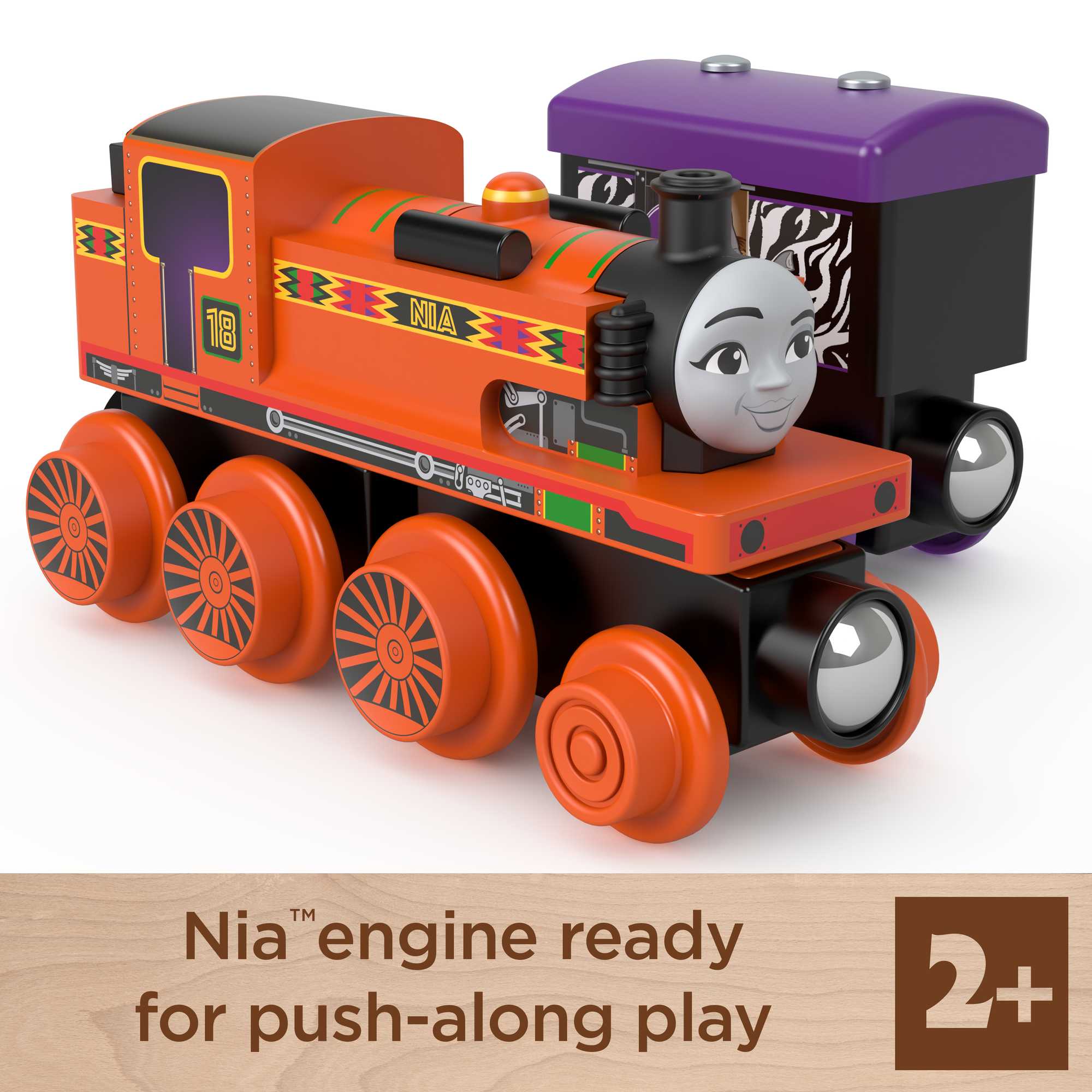 Fisher-Price Thomas & Friends Wooden Railway Nia Engine And Cargo Car - Image 2