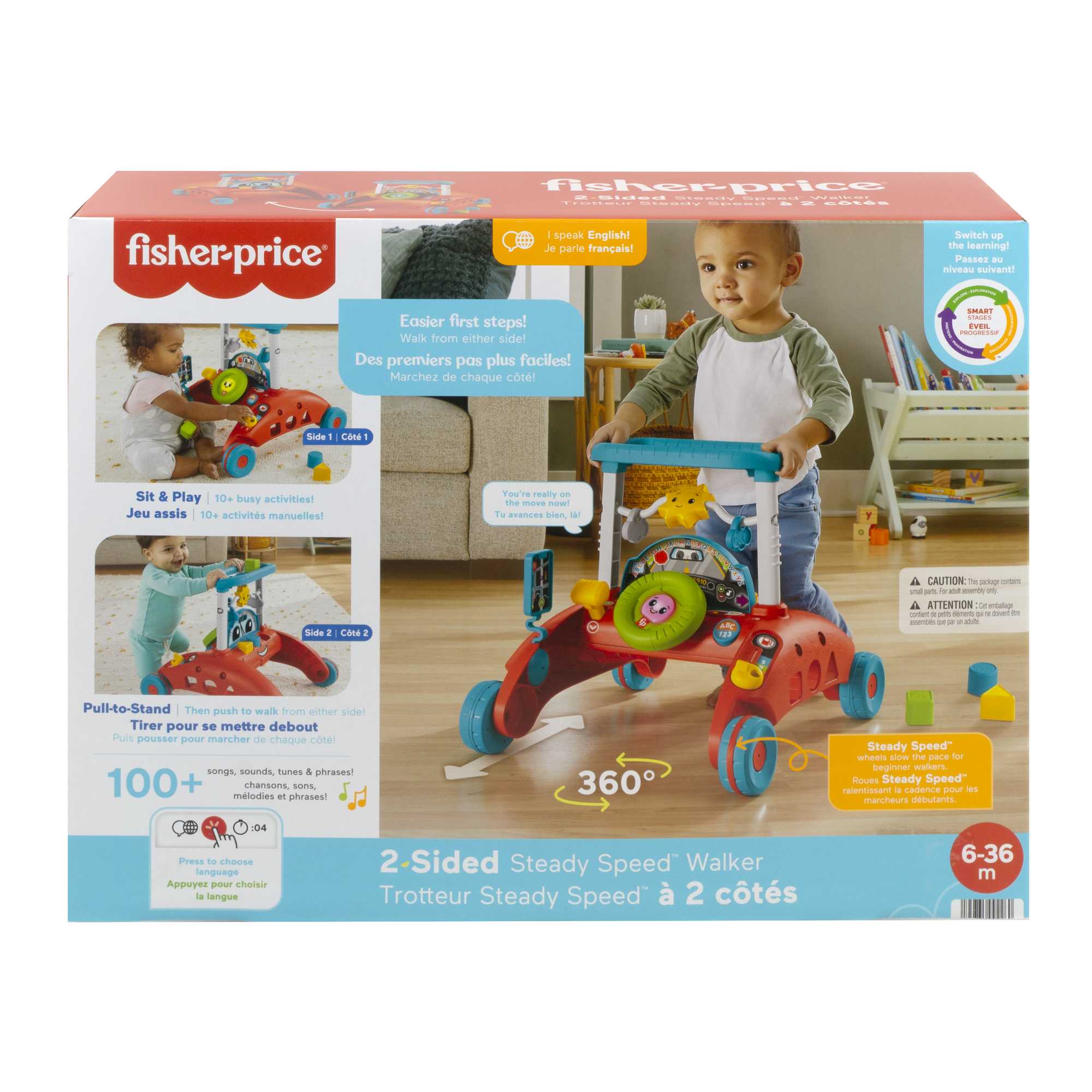 Fisher-Price Trotteur Steady Speed à 2 Côtés Version Anglaise et Française - Image 6