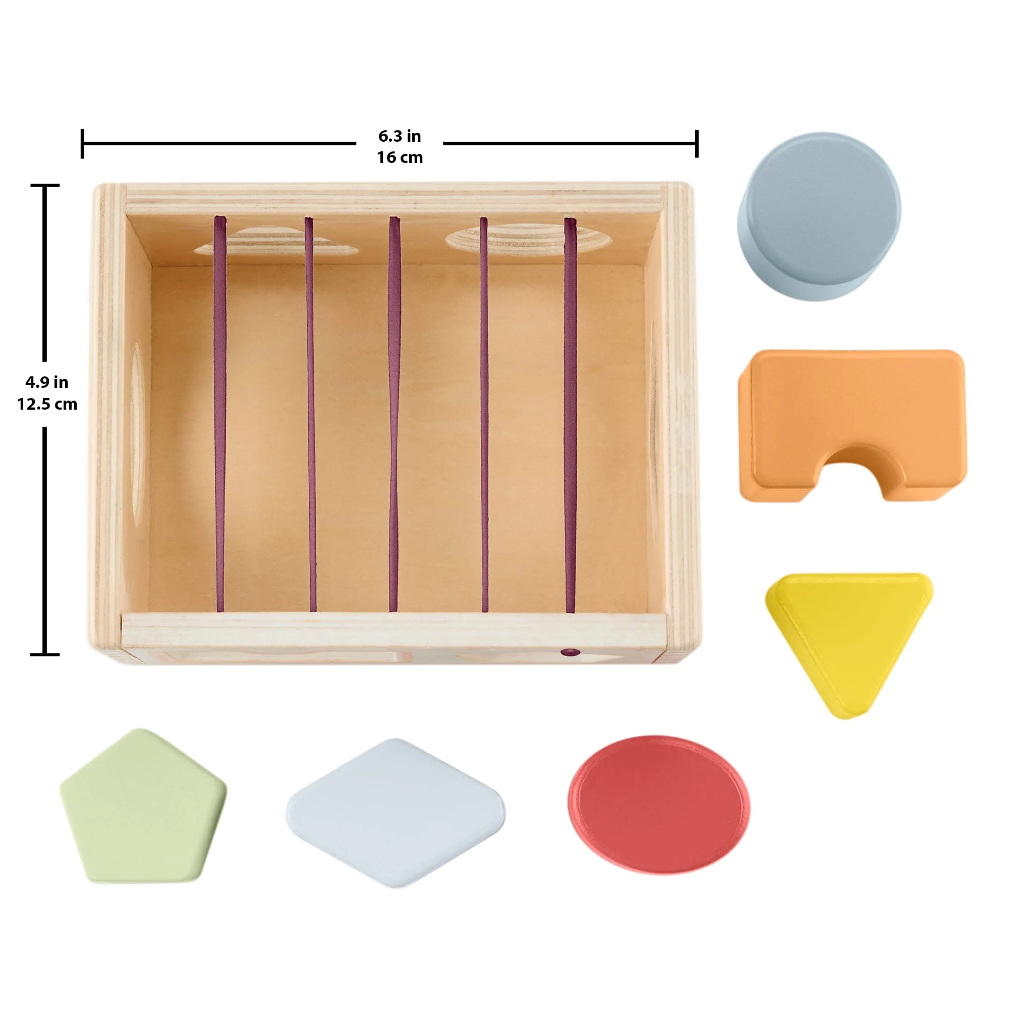 Fisher-Price Wood Flexi Shape Sorter, 7-Piece Wooden Baby & Toddler Activity Toy - Image 6