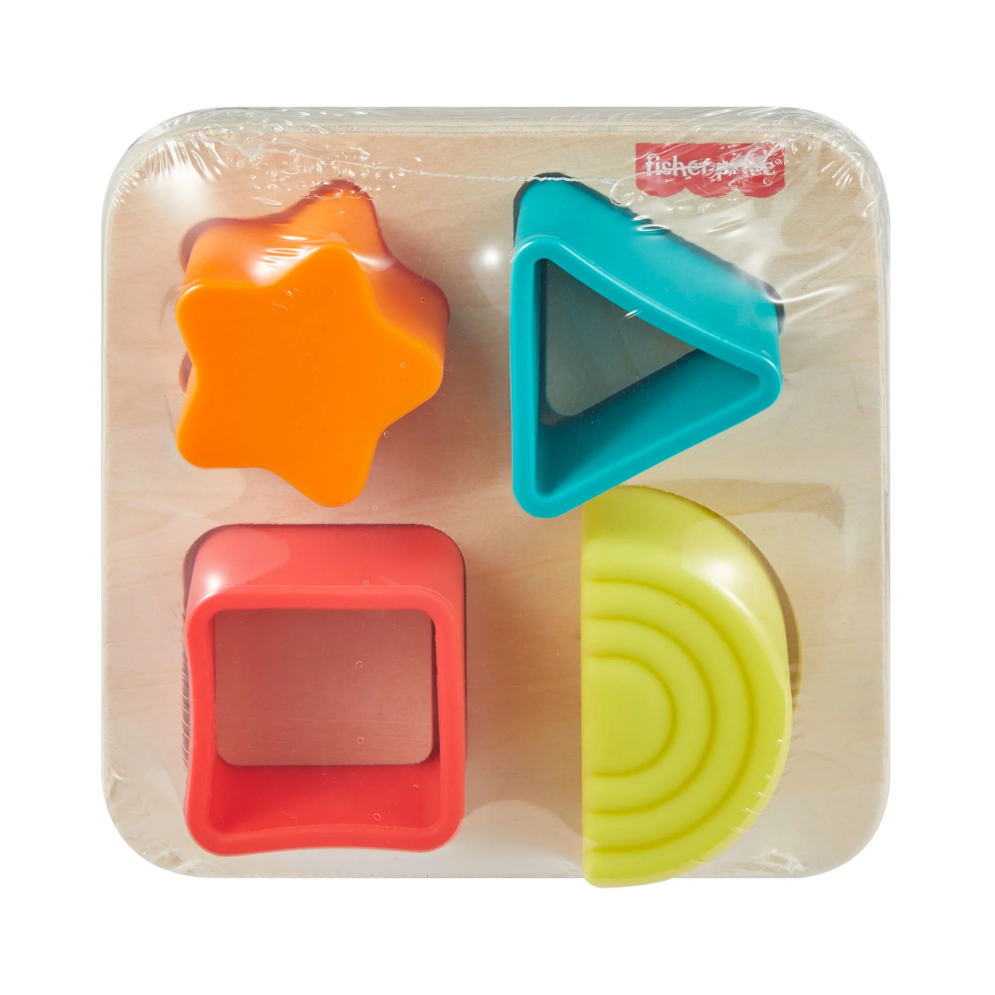 Fisher-Price Wooden Silicone Puzzle, Shape-Sorter Developmental Toy For Baby, 5 Pieces - Image 6