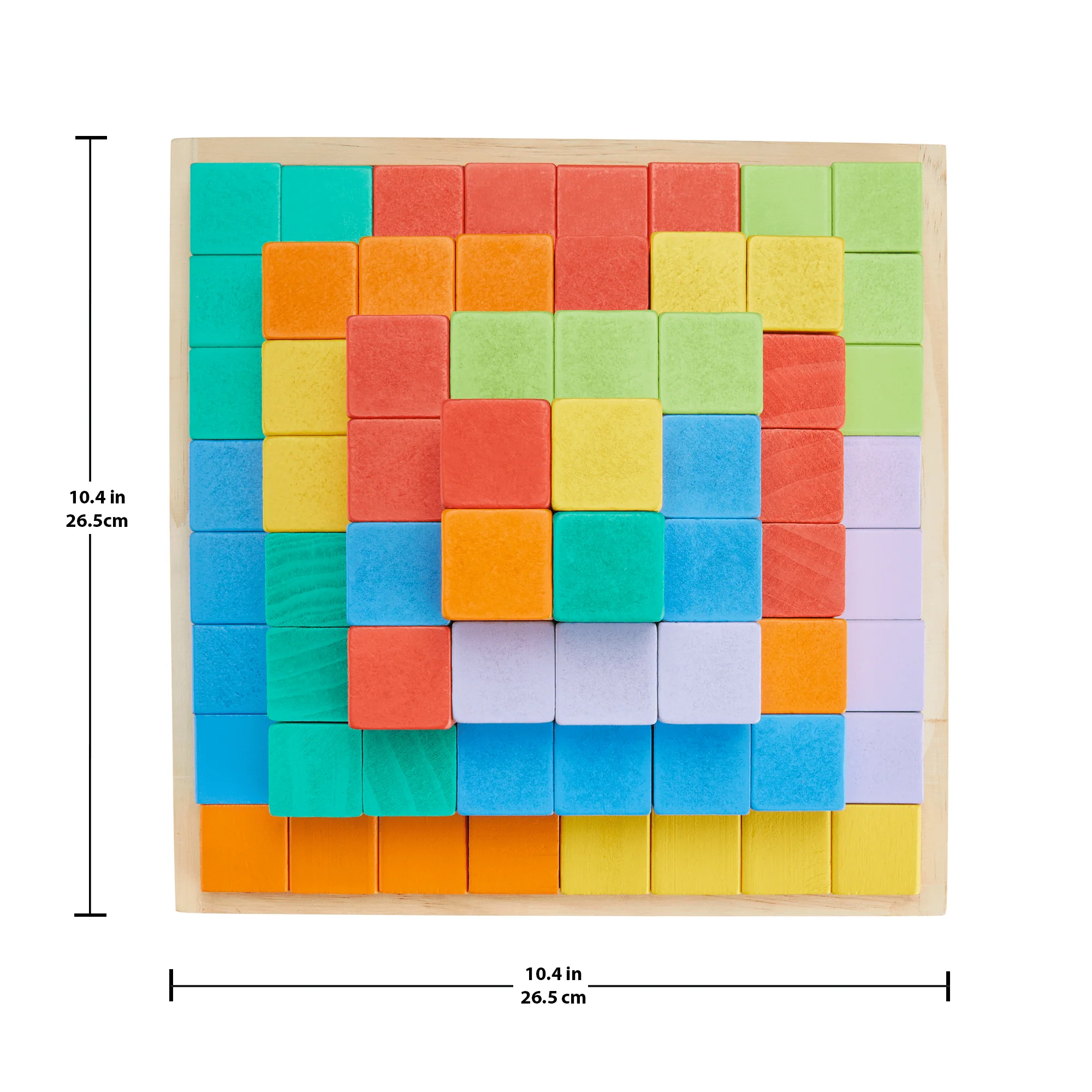 Fisher-Price Wooden Stacking Blocks Building Toy For Toddlers, 65 Wood Pieces - Image 6