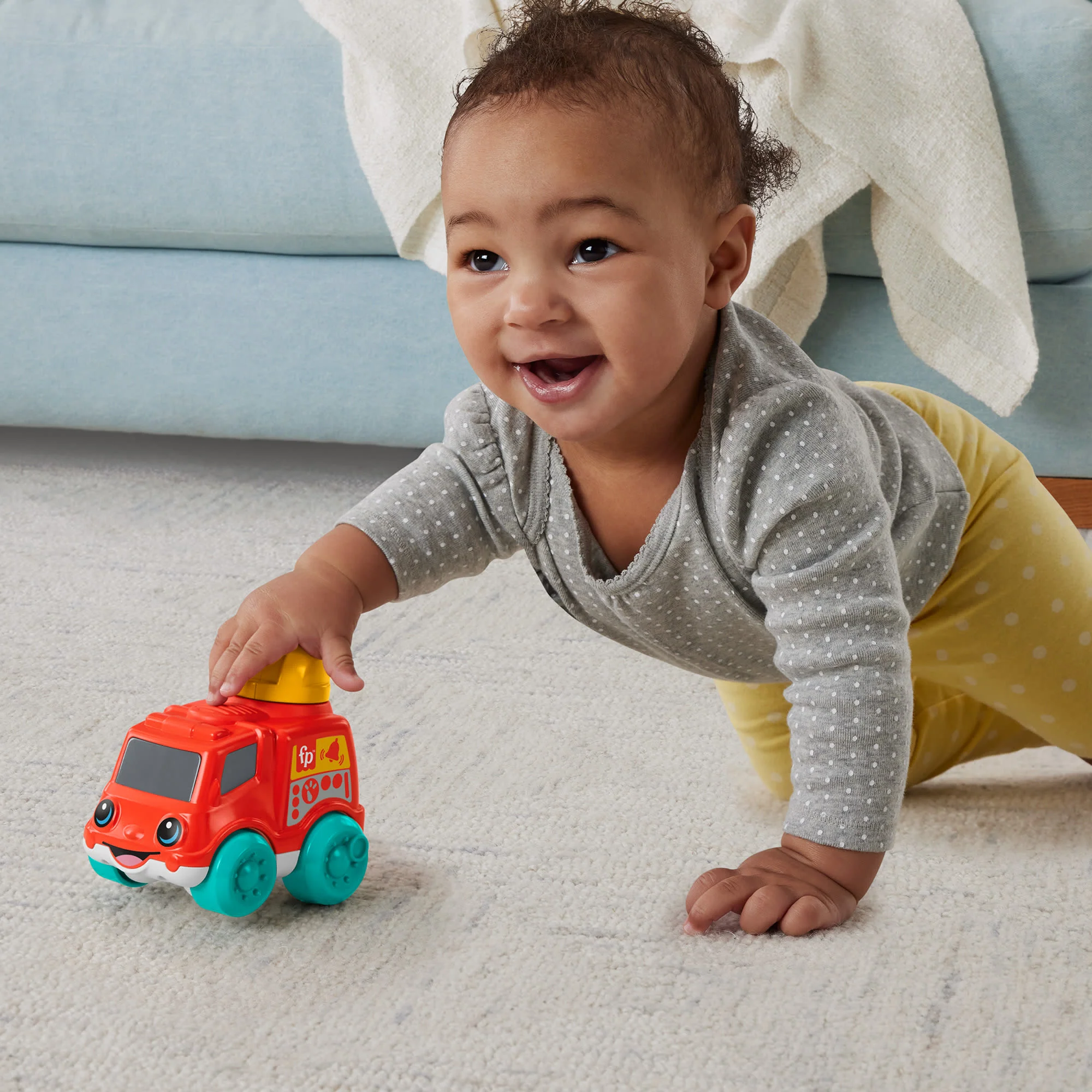 Fisher-Price  Camion de Pompiers Sonore, Jouet à Pousser Pour Bébés - Image 4